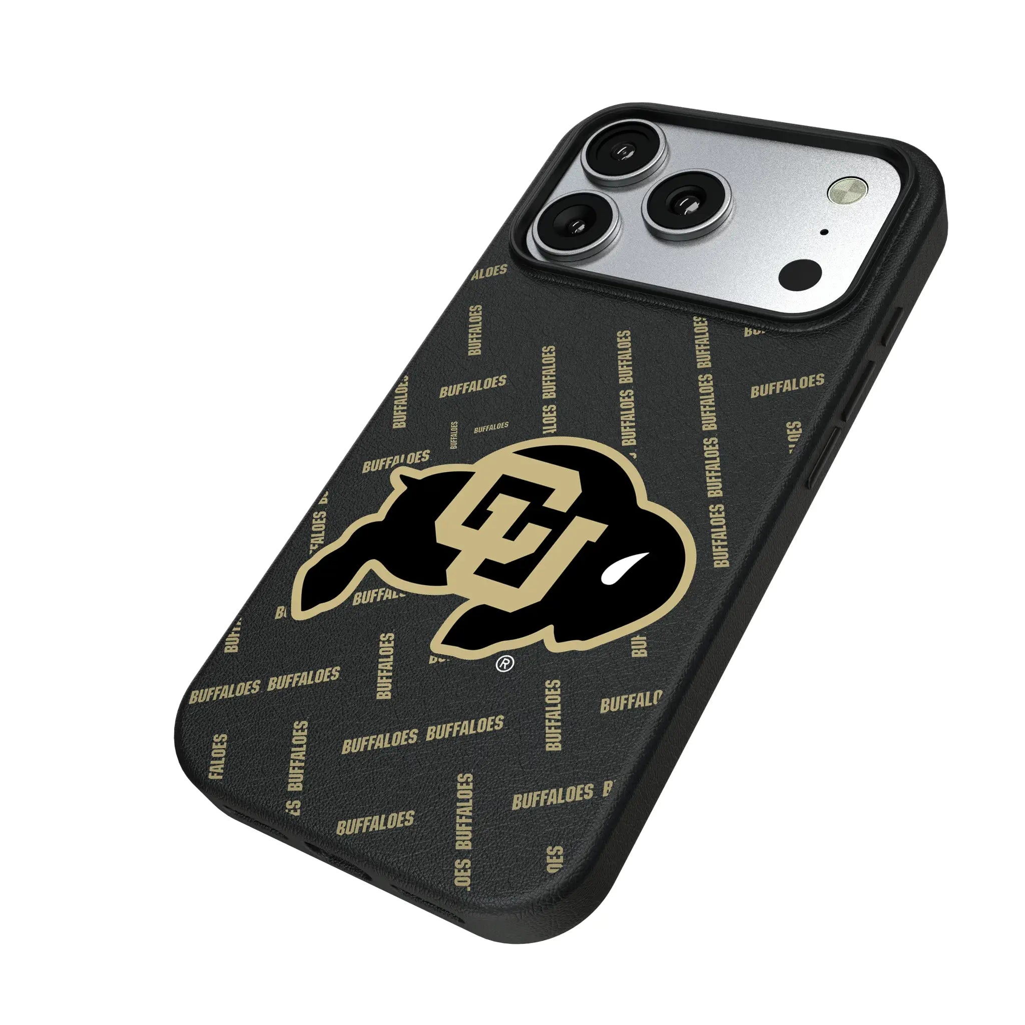 University of Colorado Buffaloes Quadtile iPhone MagSafe Compatible Phone Case for Apple iPhone - Isometric View#Device_iPhone 17 Pro