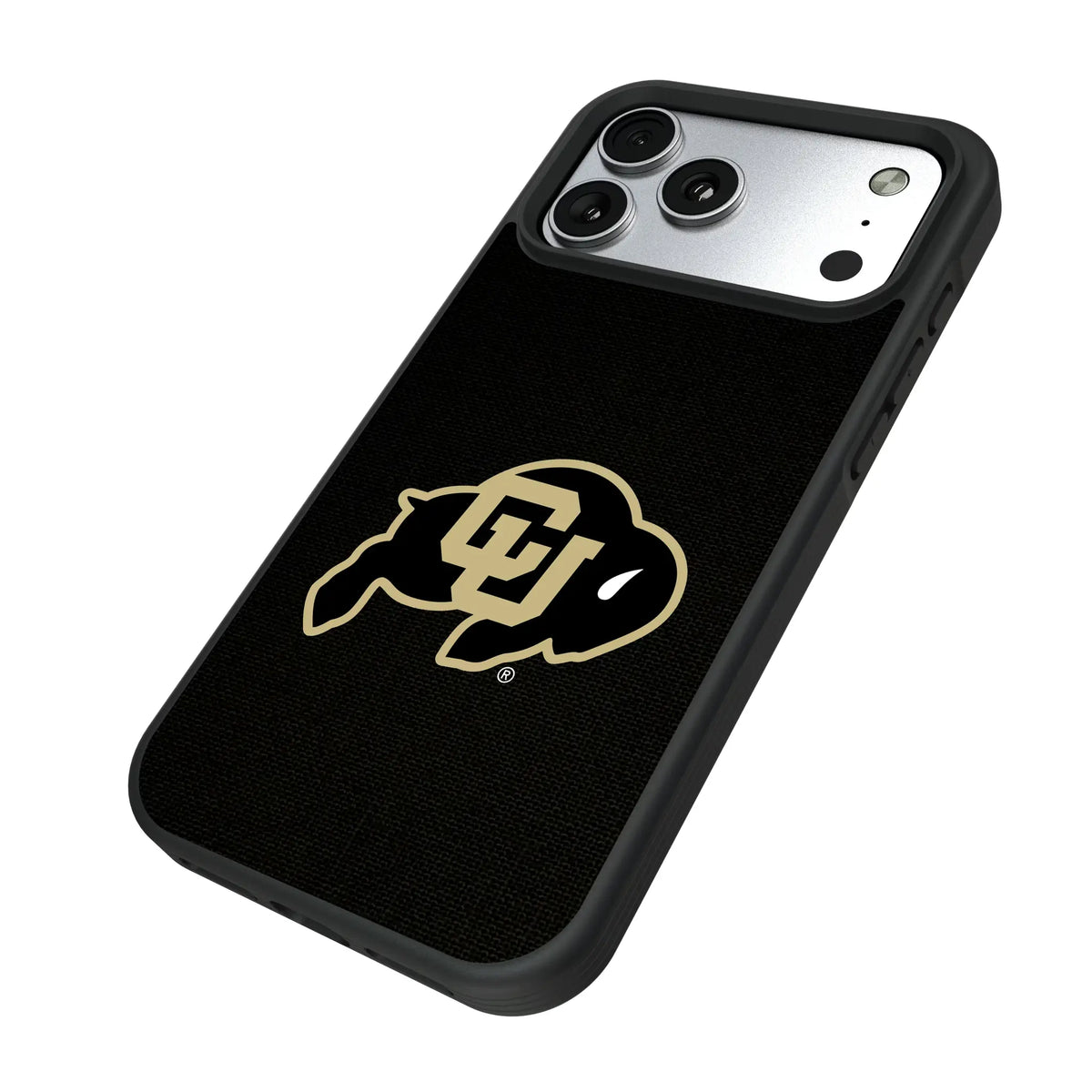 University of Colorado Buffaloes Solid iPhone Bump Phone Case for Apple iPhone - Isometric View#Device_iPhone 17 Pro Max