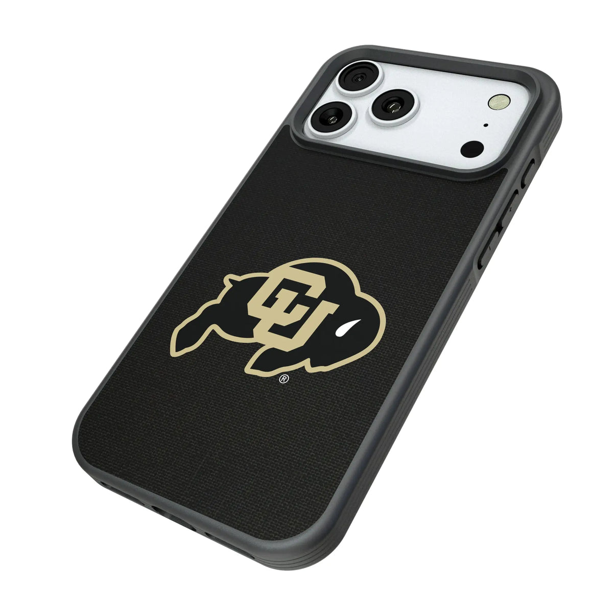 University of Colorado Buffaloes Solid iPhone Bump Phone Case for Apple iPhone - Isometric View#Device_iPhone 18 Pro Max