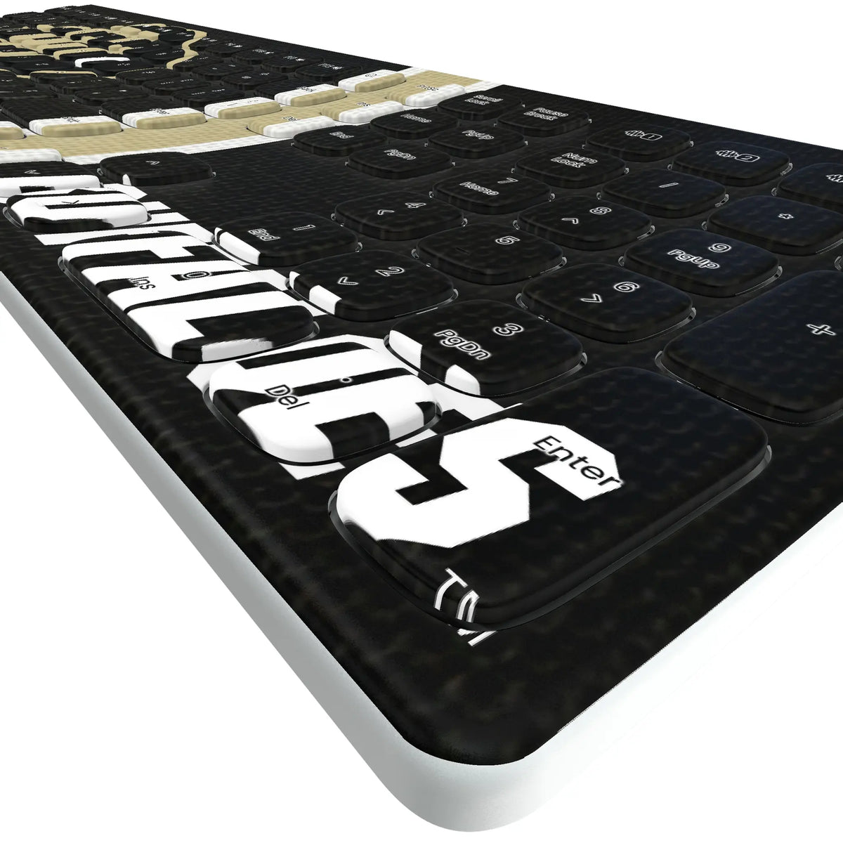 University of Colorado Buffaloes Stripe KKB605 Curved Wireless Keyboard - Detail