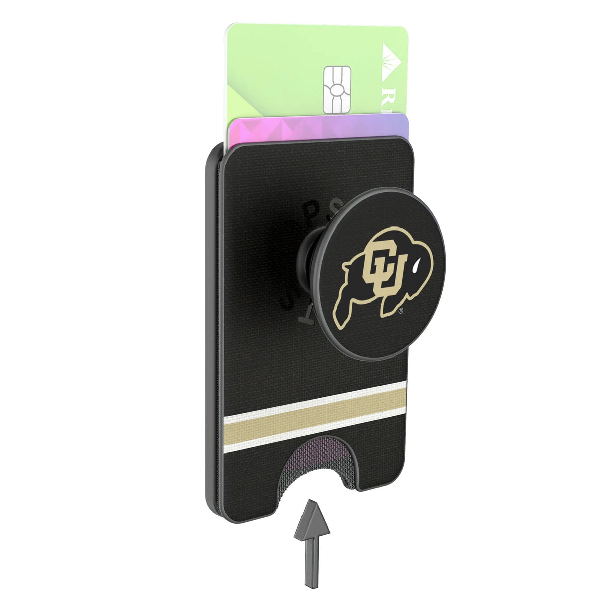 University of Colorado Buffaloes Stripe Popsockets Wallet Magnetic - Detail