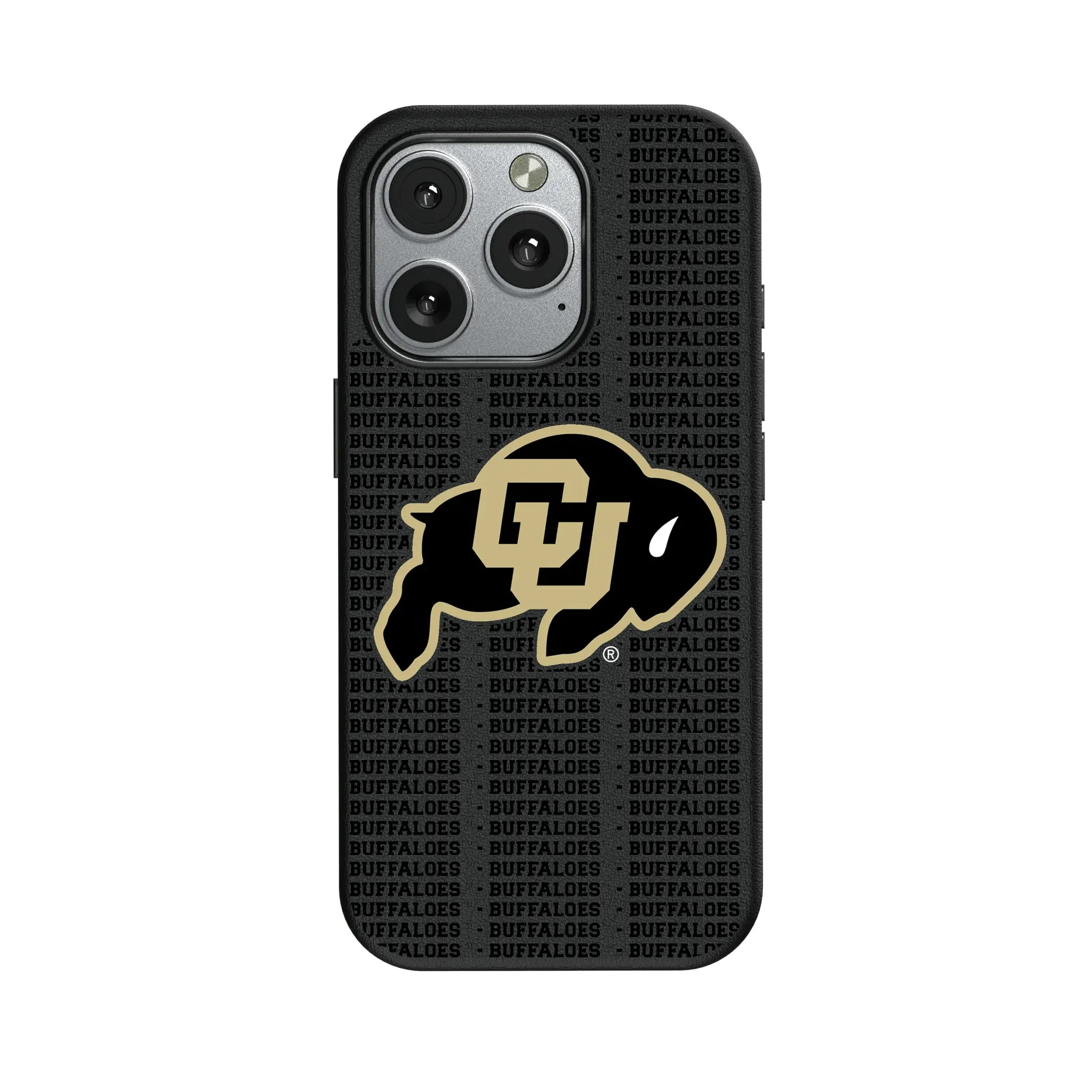University of Colorado Buffaloes Text Backdrop iPhone MagSafe Compatible Phone Case for Apple iPhone