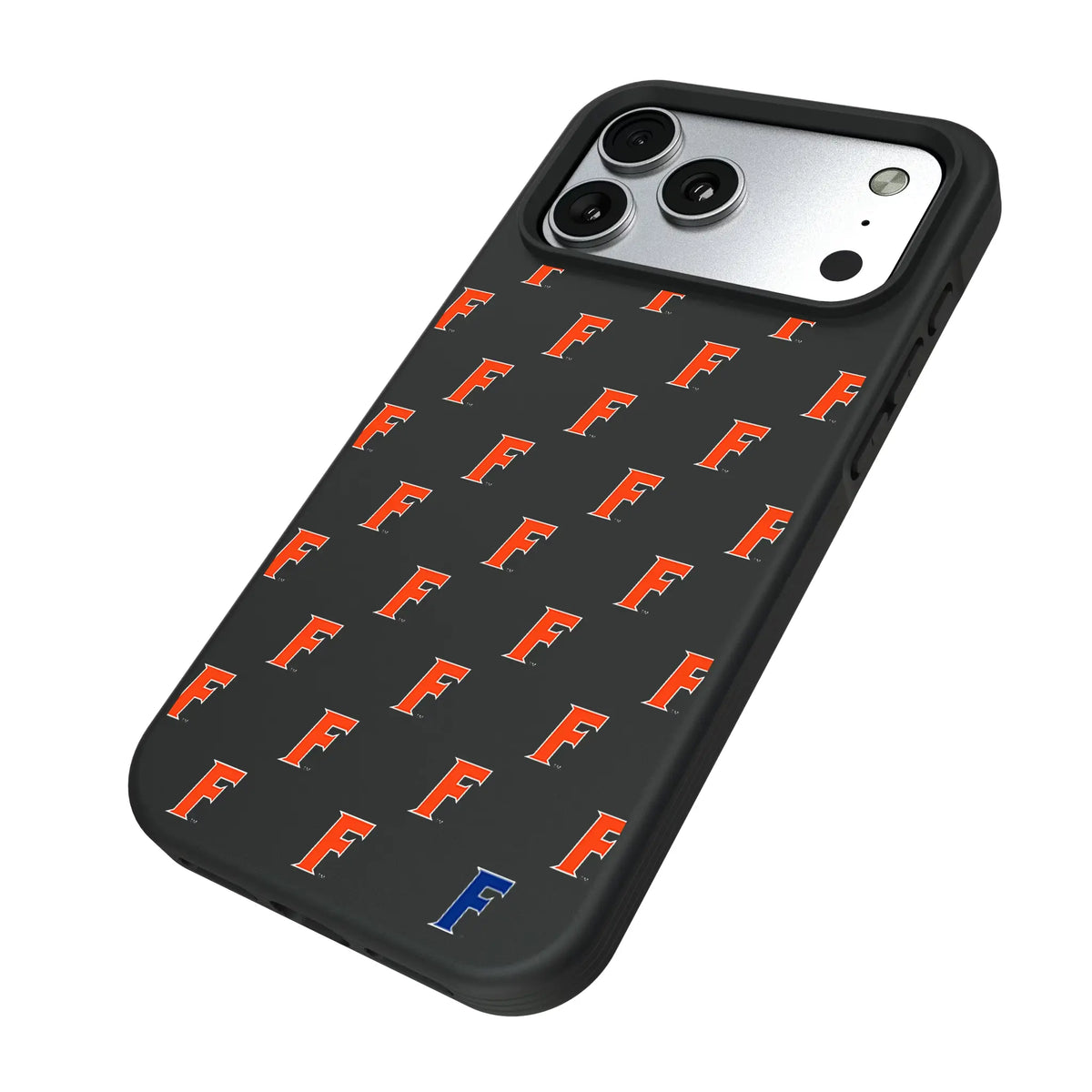 University of Florida Gators Fashion Pattern iPhone Bump Phone Case for Apple iPhone - Isometric View#Device_iPhone 17 Pro Max