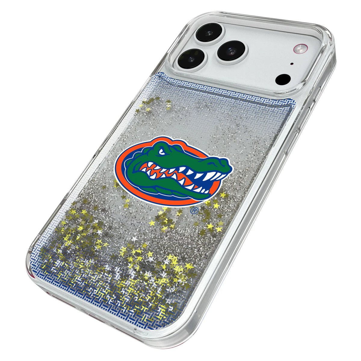 University of Florida Gators Linen iPhone Glitter Phone Case for Apple iPhone - Isometric View#Device_iPhone 18 Pro Max