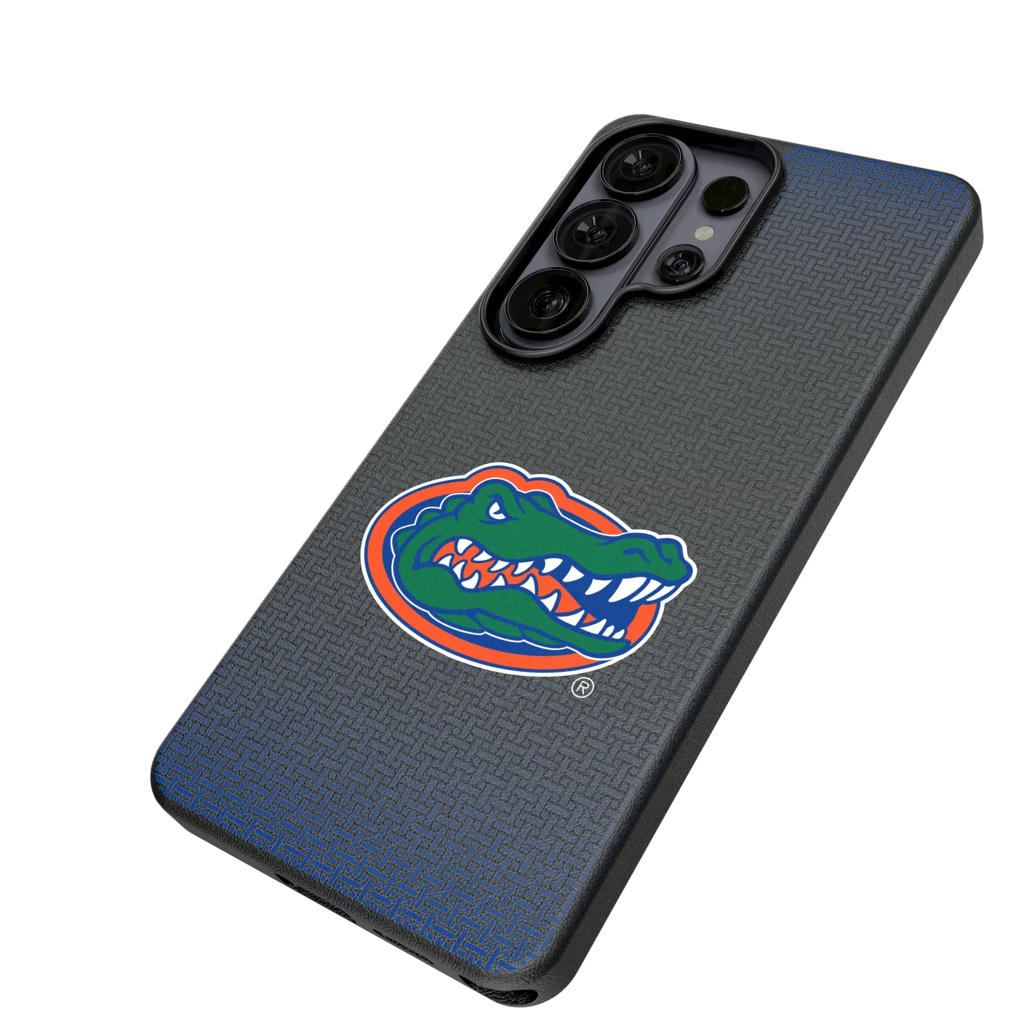University of Florida Gators Linen Galaxy MagSafe Compatible Phone Case for Samsung Galaxy - Isometric View#Device_Galaxy S26 Ultra