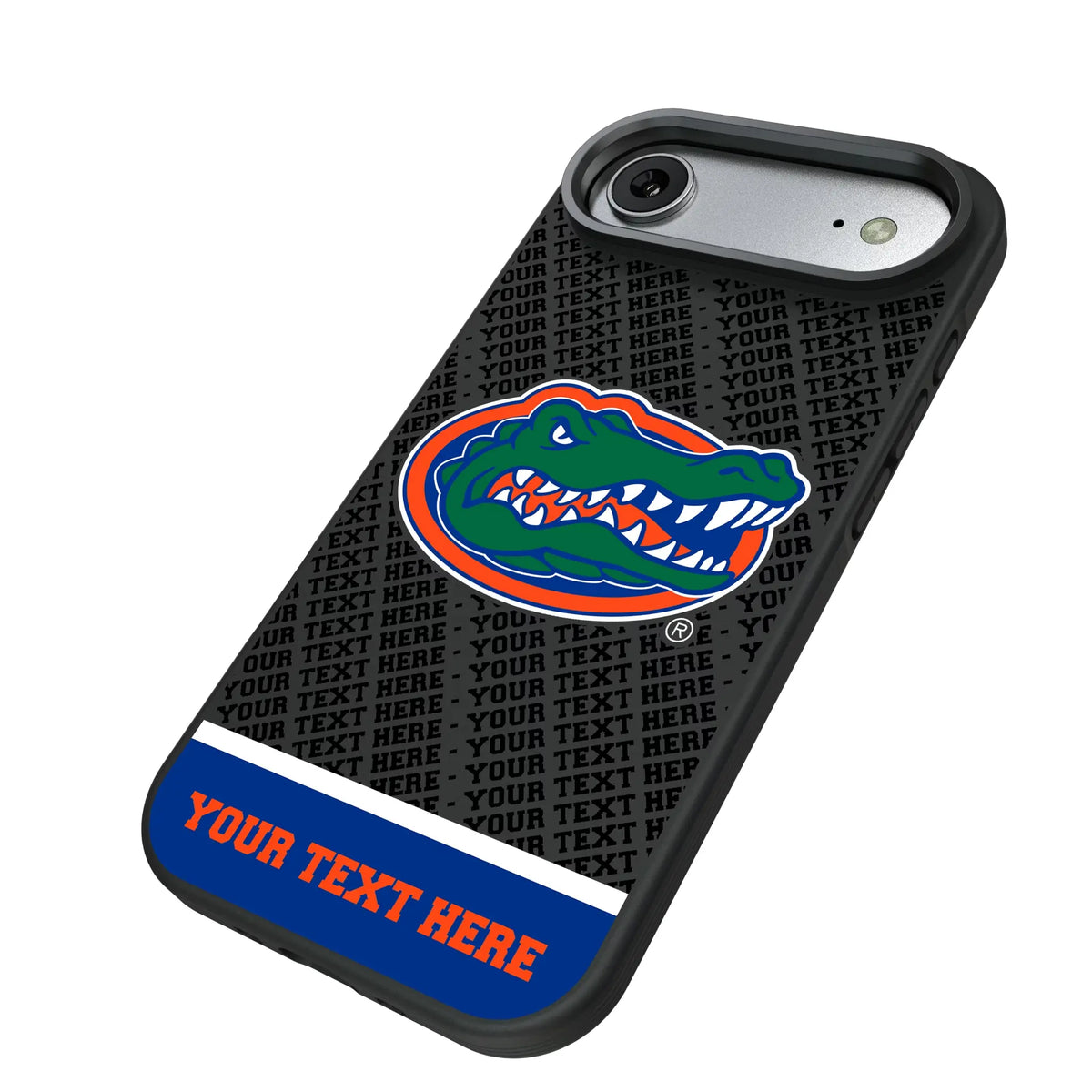 University of Florida Gators Personalized EndZone Plus iPhone Bump Phone Case for Apple iPhone - Isometric View#Device_iPhone Air