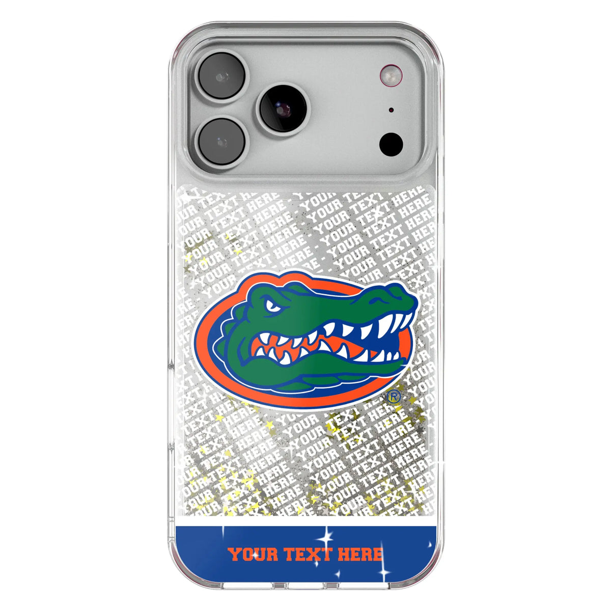 University of Florida Gators Personalized EndZone Plus Glitter Phone Case for Apple iPhone