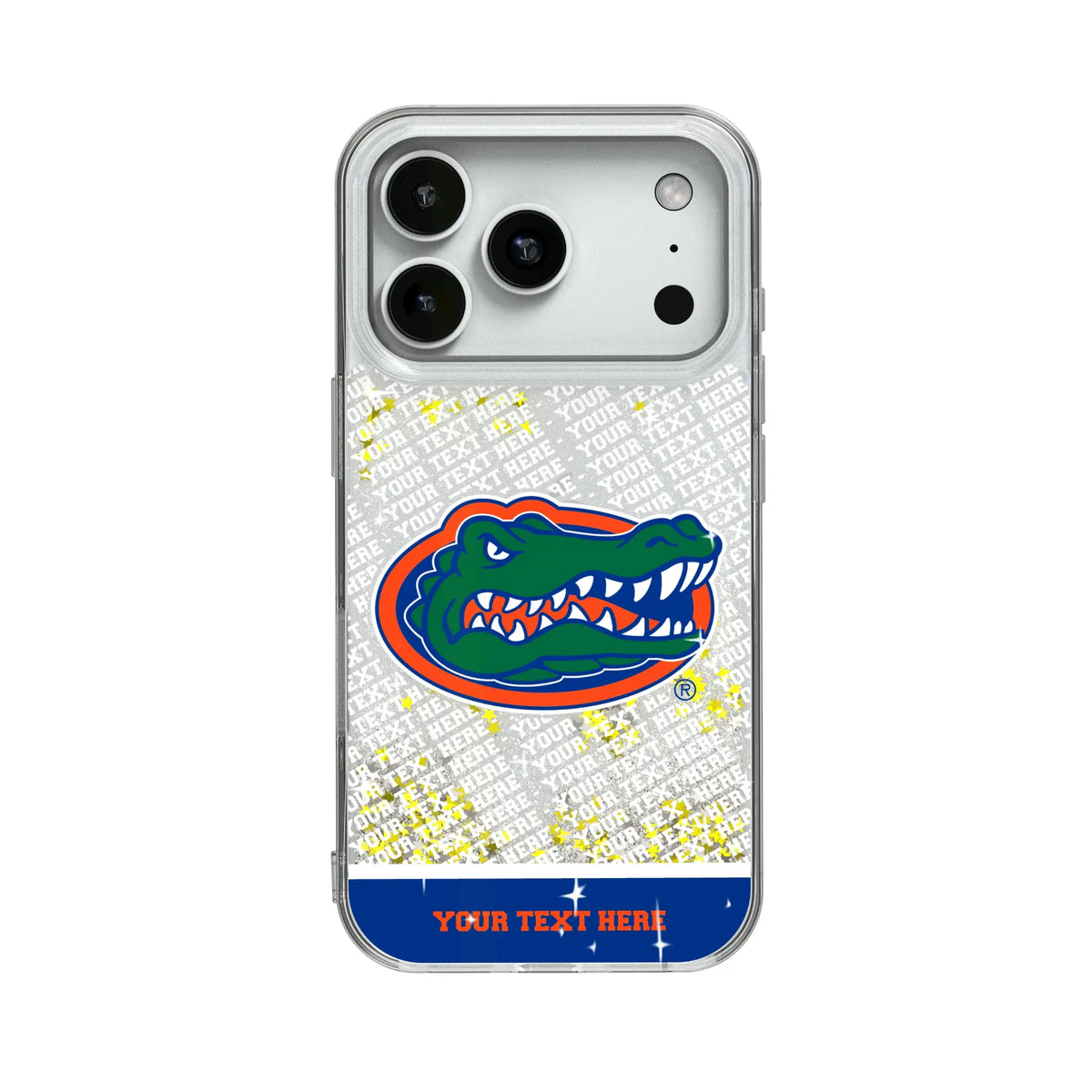 University of Florida Gators Personalized EndZone Plus Glitter Phone Case for Apple iPhone