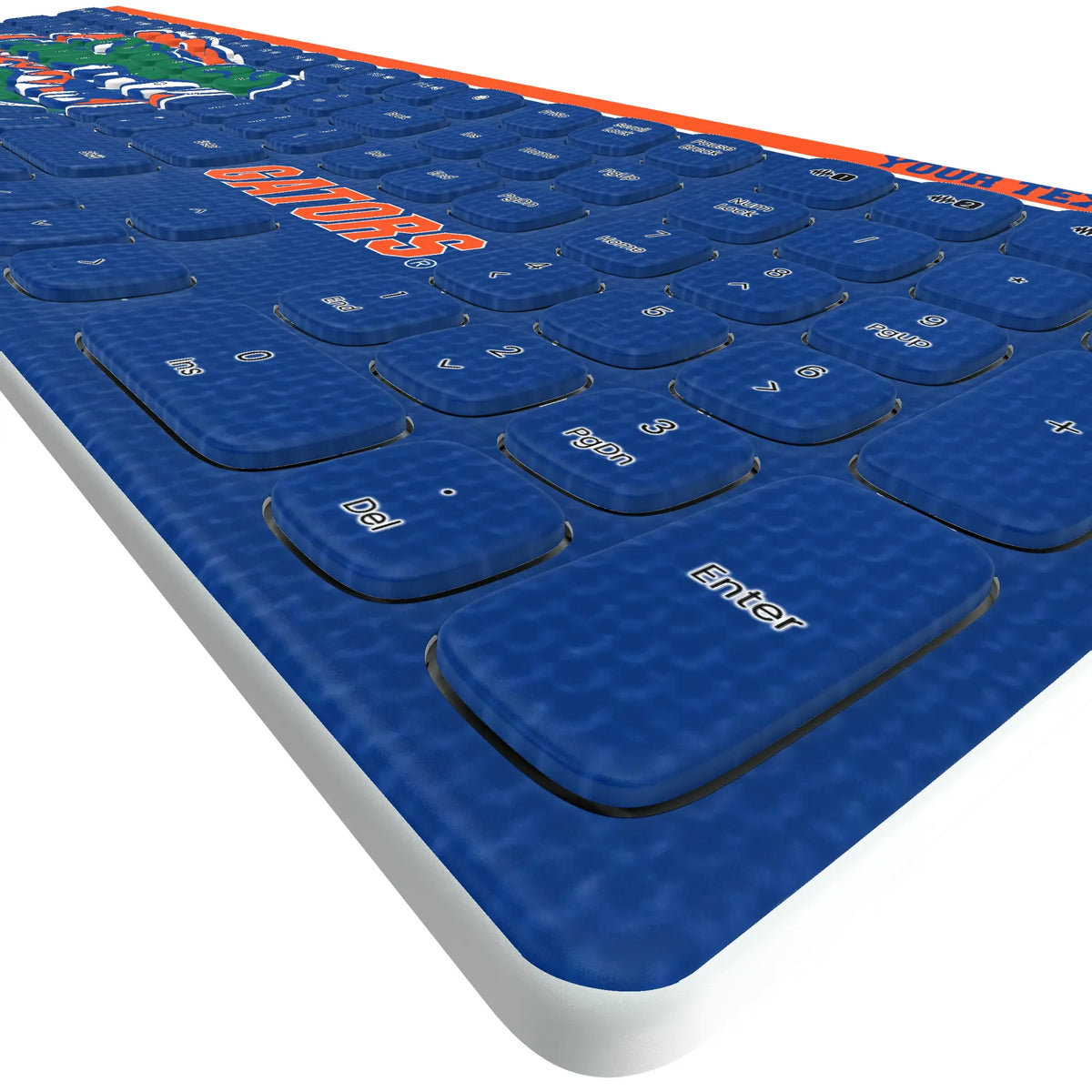 University of Florida Gators Personalized Endzone Solid KKB605 Curved Wireless Keyboard - Detail