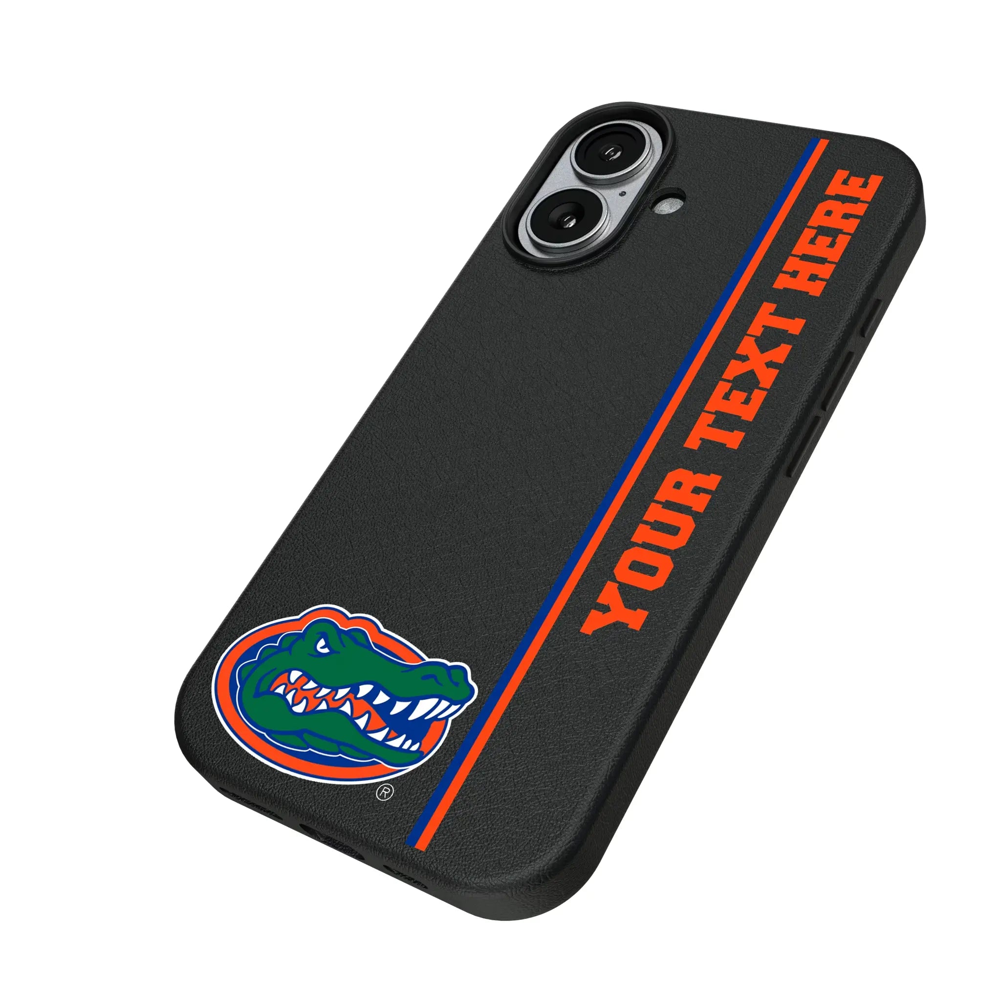 University of Florida Gators Personalized Sidebard iPhone MagSafe Compatible Phone Case for Apple iPhone - Isometric View#Device_iPhone 17
