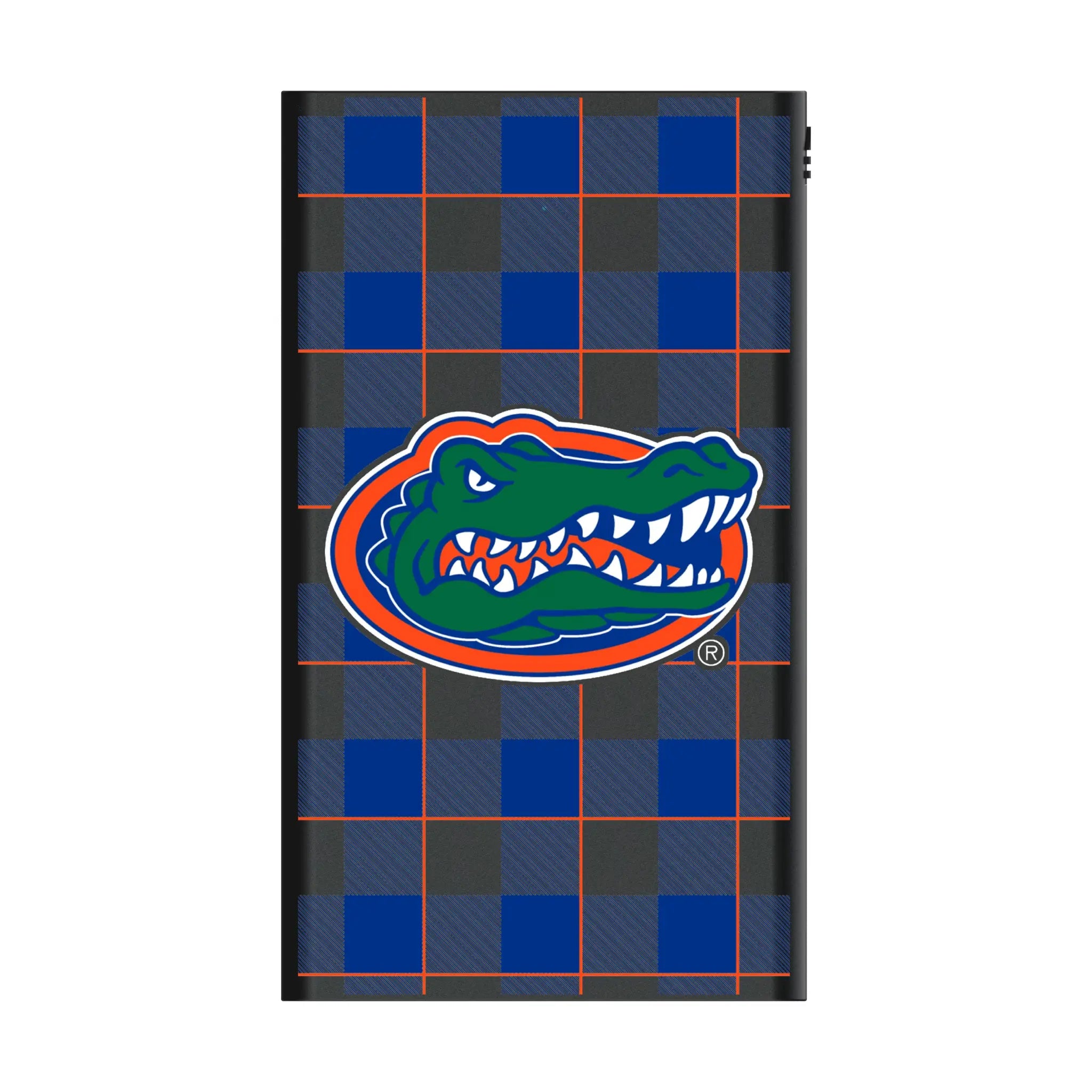 University of Florida Gators Plaid 5000mAh Flat Power Bank