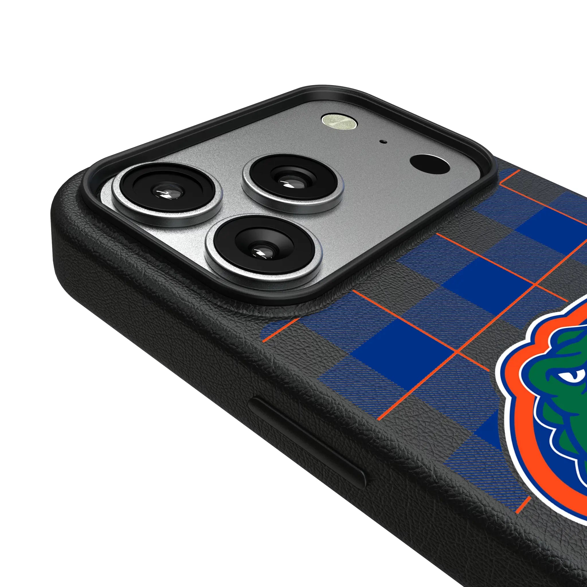 University of Florida Gators Plaid iPhone MagSafe Compatible Phone Case for Apple iPhone - Detail#Device_iPhone 17 Pro