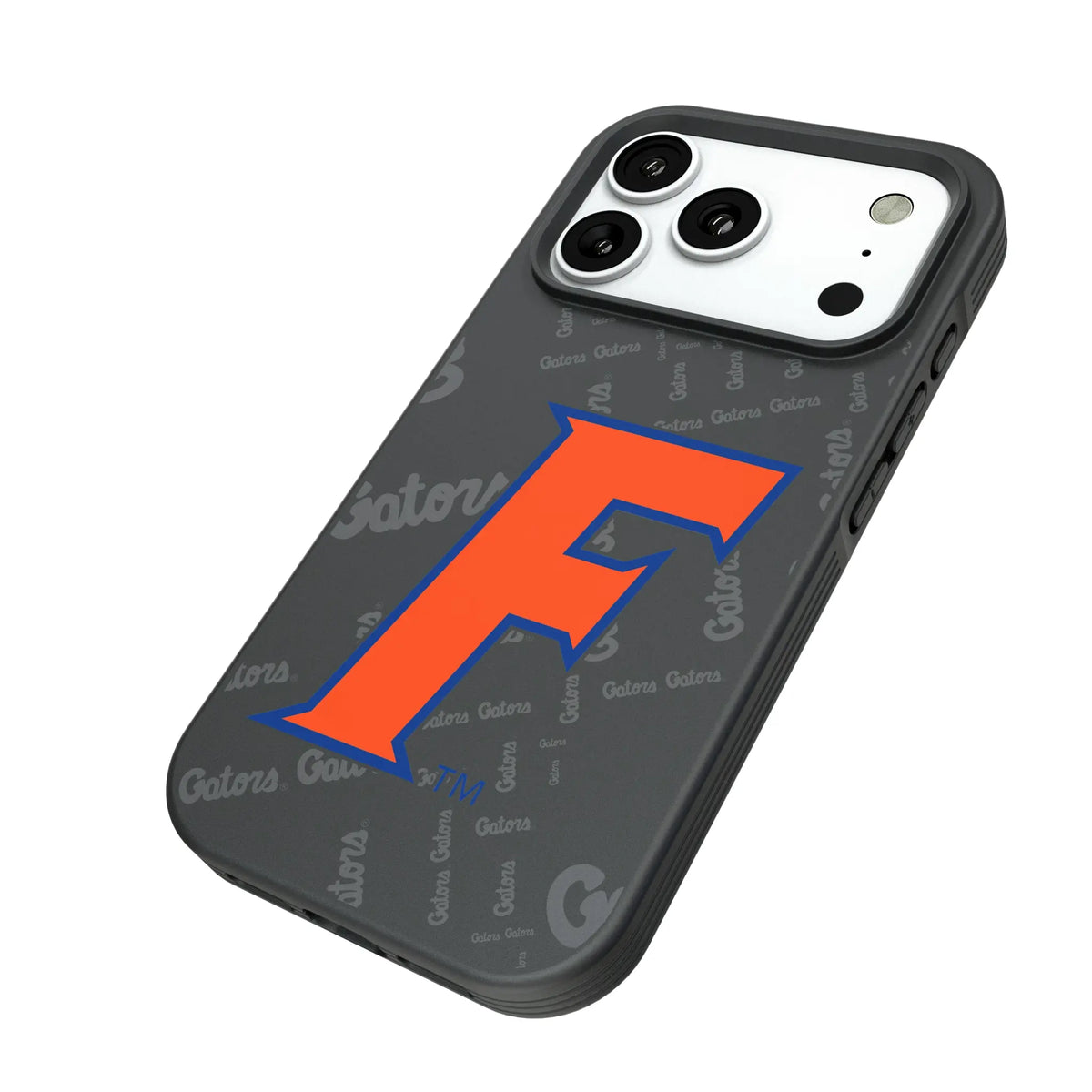 University of Florida Gators Quadtile iPhone Bump Phone Case for Apple iPhone - Isometric View#Device_iPhone 18 Pro