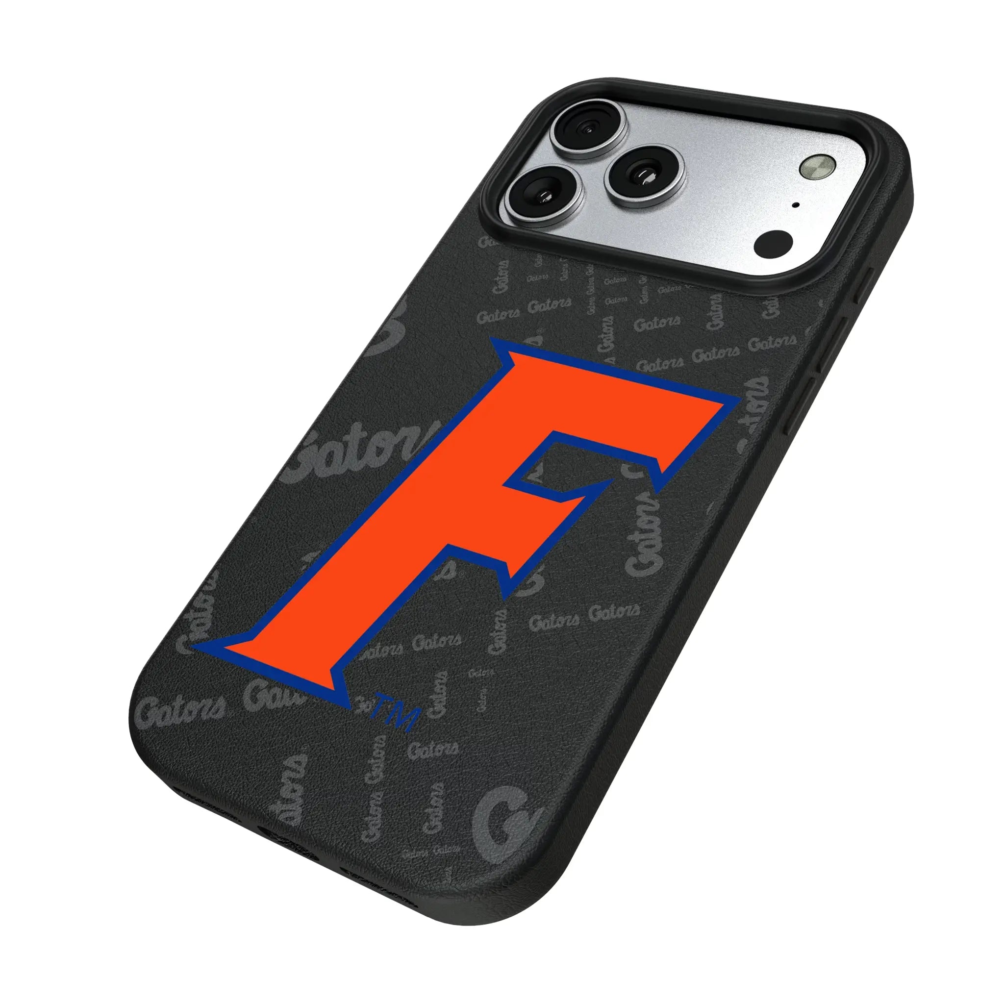 University of Florida Gators Quadtile iPhone MagSafe Compatible Phone Case for Apple iPhone - Isometric View#Device_iPhone 17 Pro Max