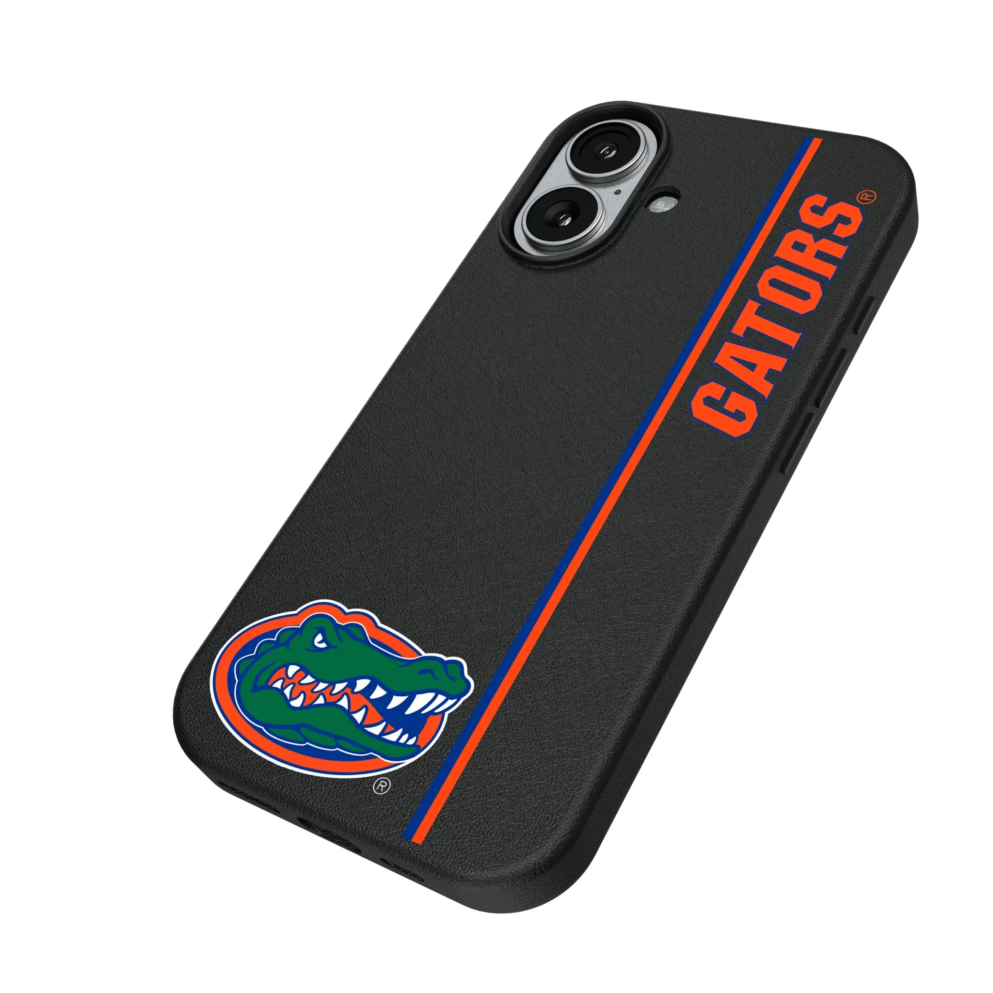 University of Florida Gators Sidebar iPhone MagSafe Compatible Phone Case for Apple iPhone - Isometric View#Device_iPhone 17
