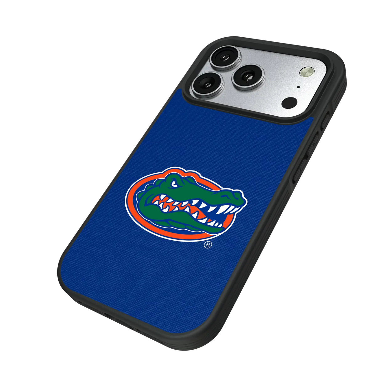 University of Florida Gators Solid iPhone Bump Phone Case for Apple iPhone - Isometric View#Device_iPhone 17 Pro