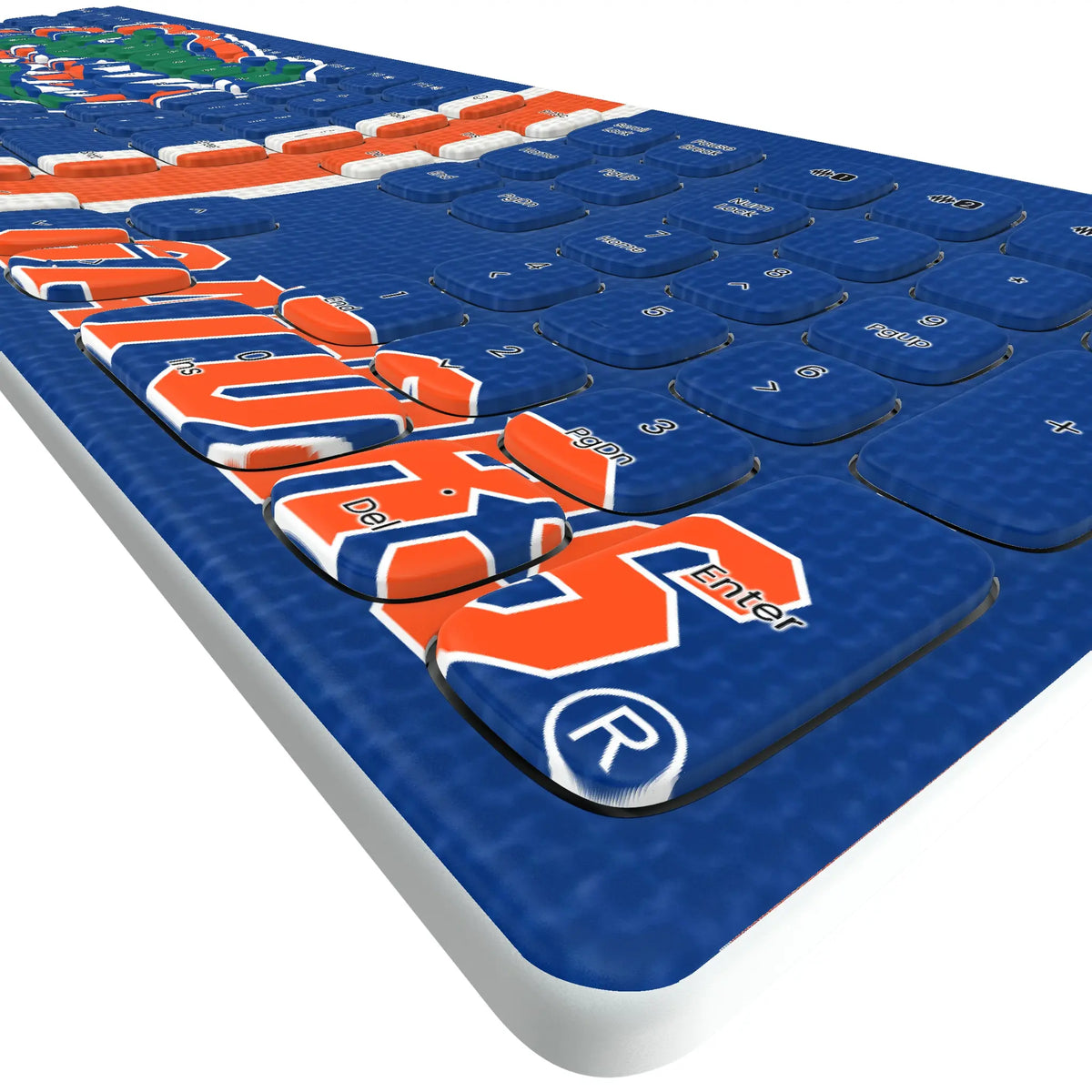 University of Florida Gators Stripe KKB605 Curved Wireless Keyboard - Detail
