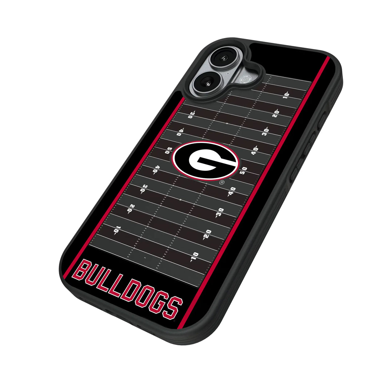 University of Georgia Bulldogs Field iPhone Bump Phone Case for Apple iPhone - Isometric View#Device_iPhone 17