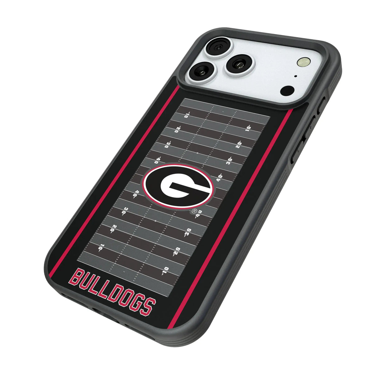 University of Georgia Bulldogs Field iPhone Bump Phone Case for Apple iPhone - Isometric View#Device_iPhone 18 Pro Max