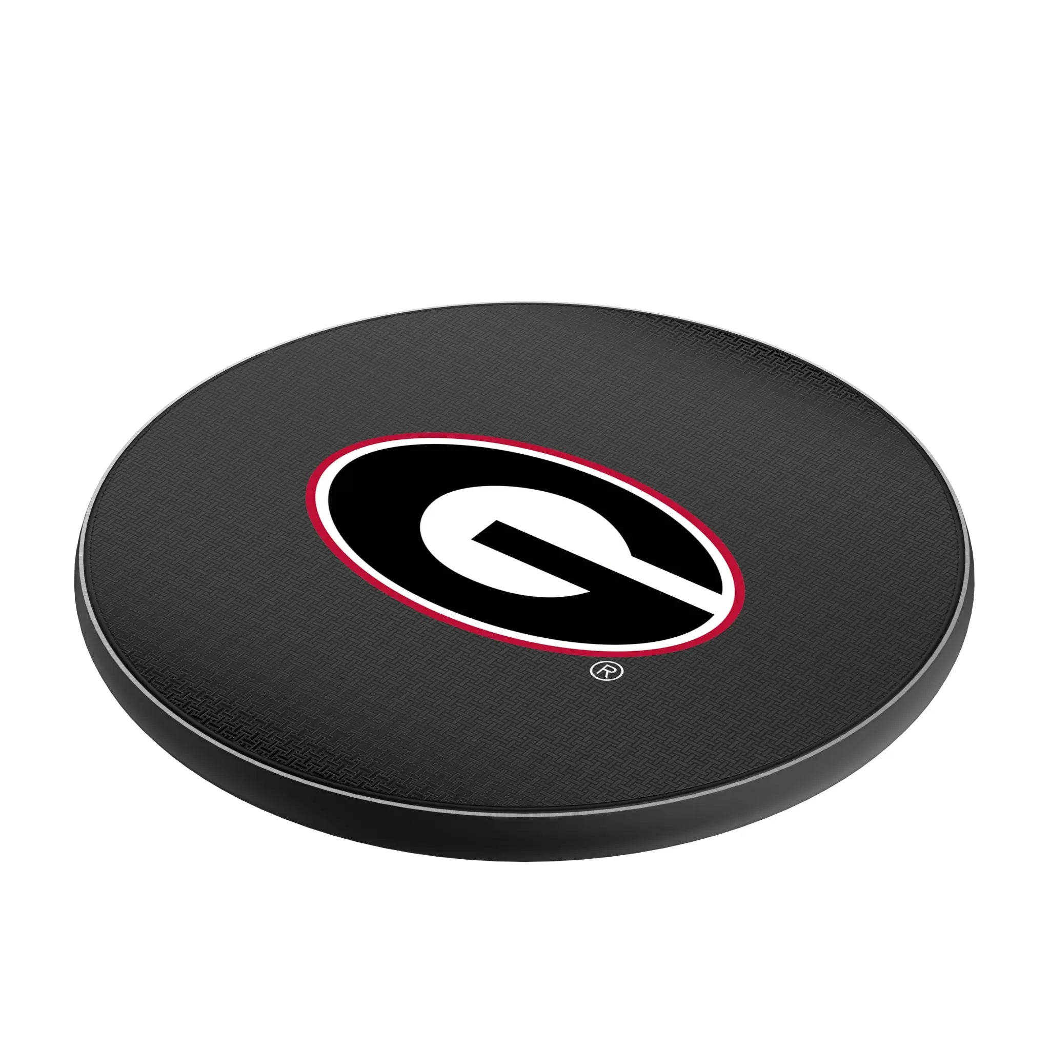 University of Georgia Bulldogs Linen 15-Watt Wireless Charger - Isometric View