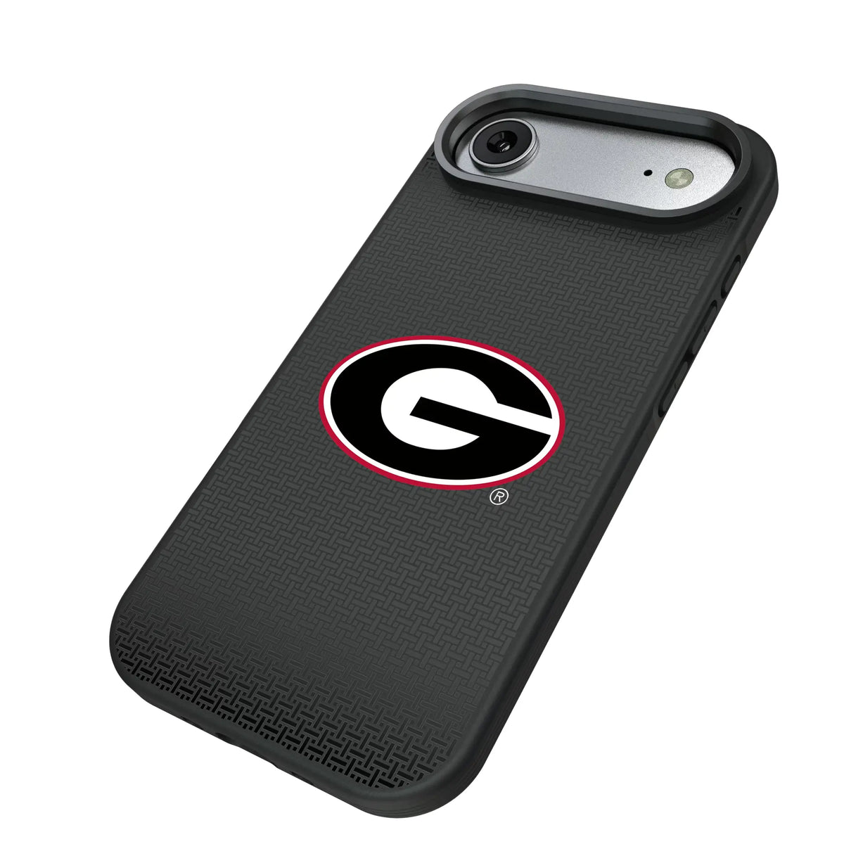 University of Georgia Bulldogs Linen iPhone Bump Phone Case for Apple iPhone - Isometric View#Device_iPhone Air