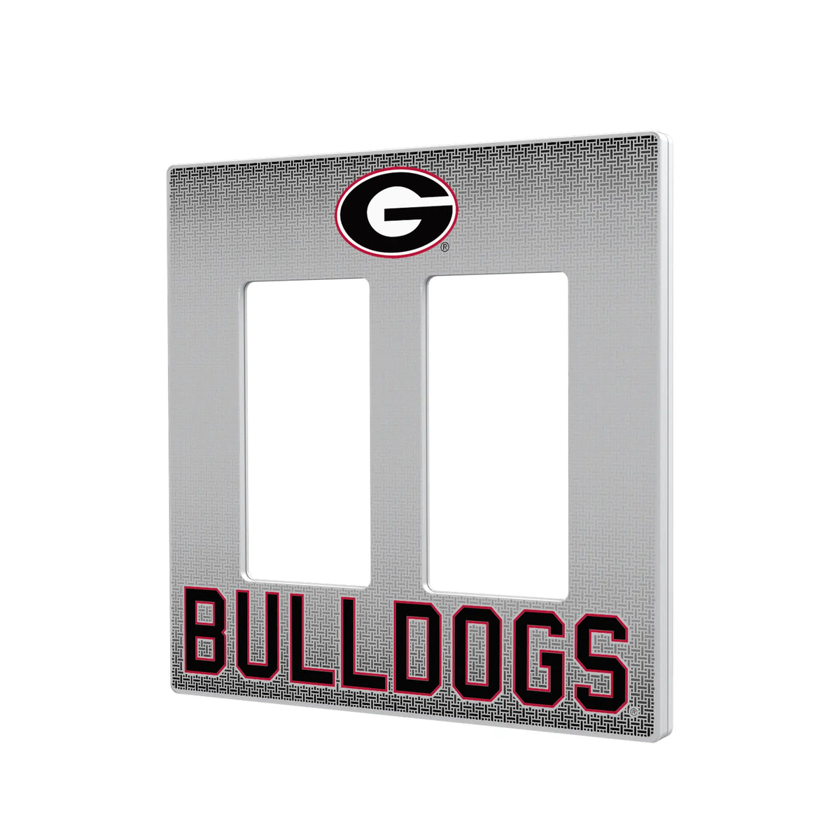 University of Georgia Bulldogs Linen Hidden-Screw Light Switch Plate#Style_Double Rocker