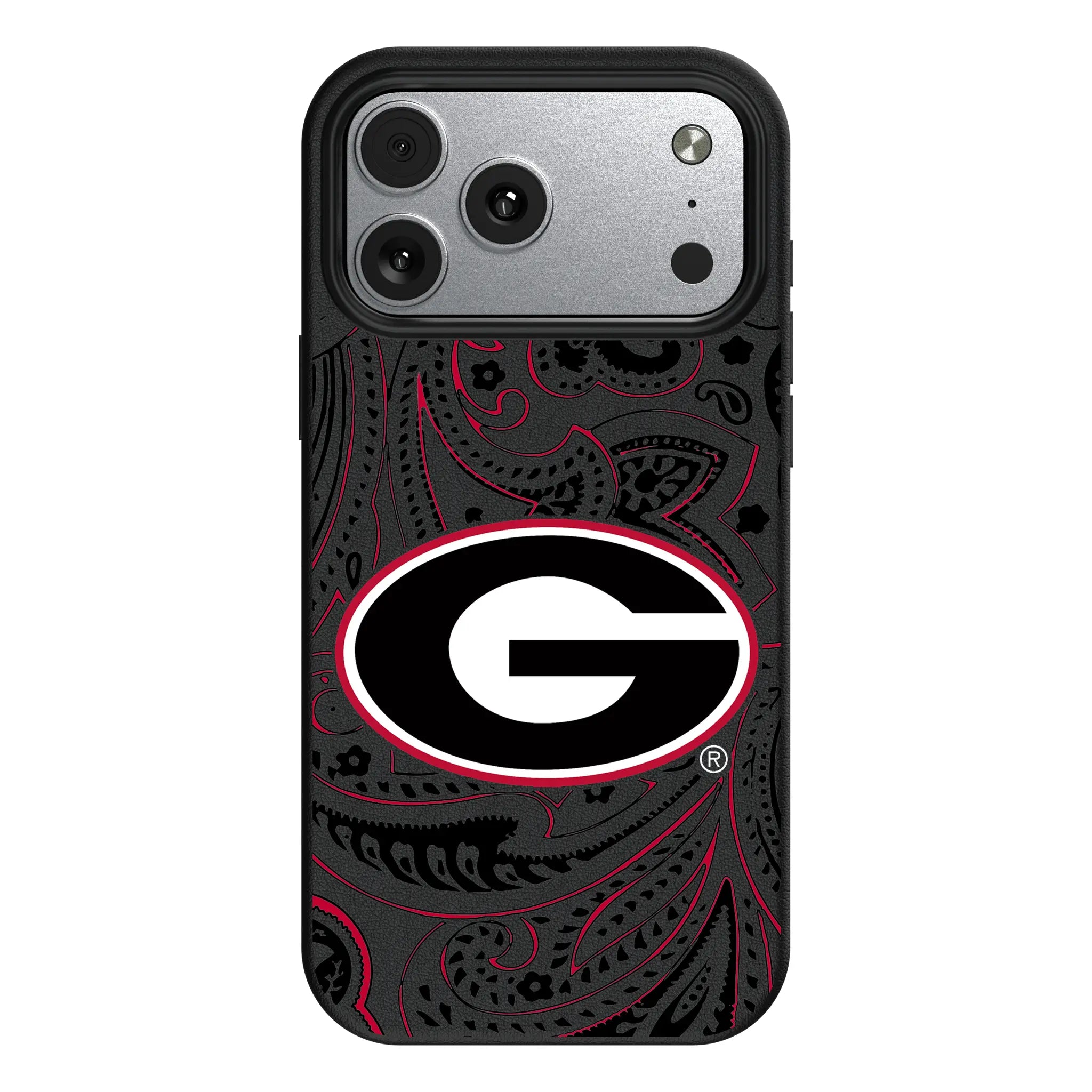 University of Georgia Bulldogs Paisley iPhone MagSafe Compatible Phone Case for Apple iPhone#Device_iPhone 17 Pro Max