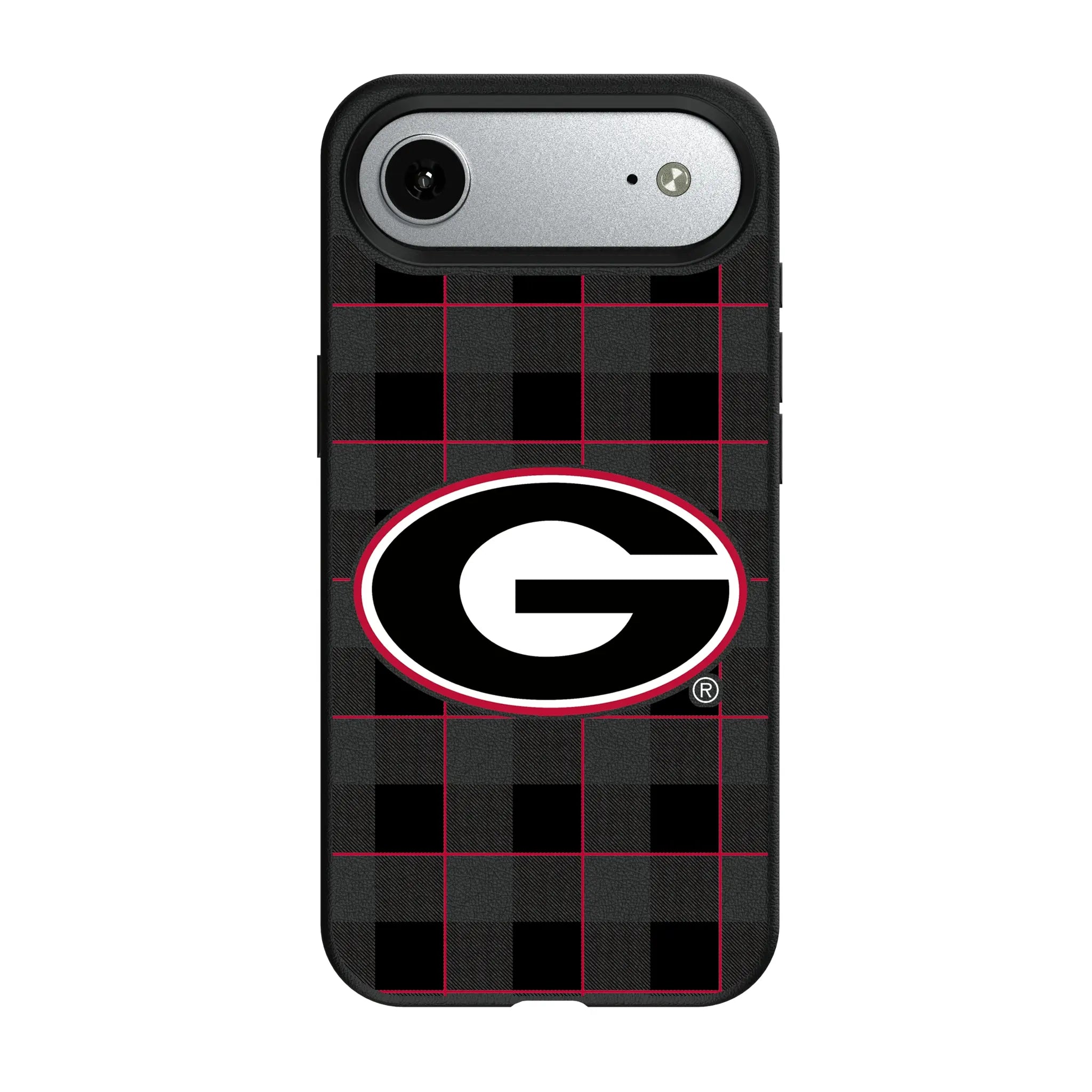 University of Georgia Bulldogs Plaid iPhone MagSafe Compatible Phone Case for Apple iPhone#Device_iPhone Air