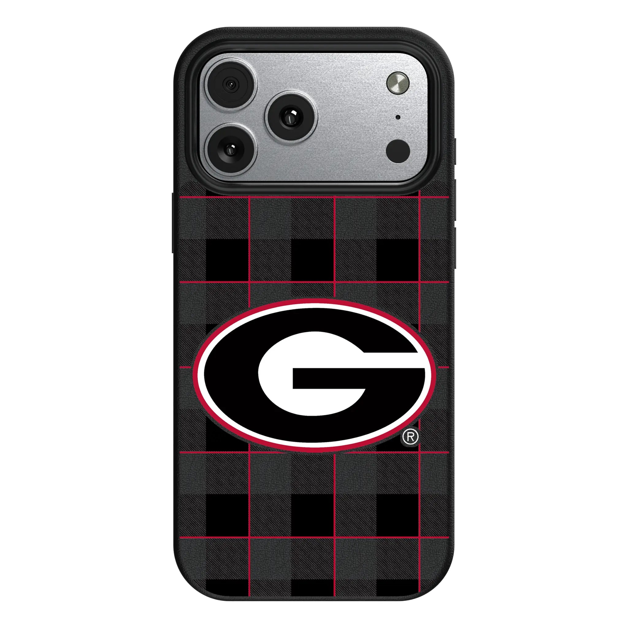 University of Georgia Bulldogs Plaid iPhone MagSafe Compatible Phone Case for Apple iPhone#Device_iPhone 17 Pro Max