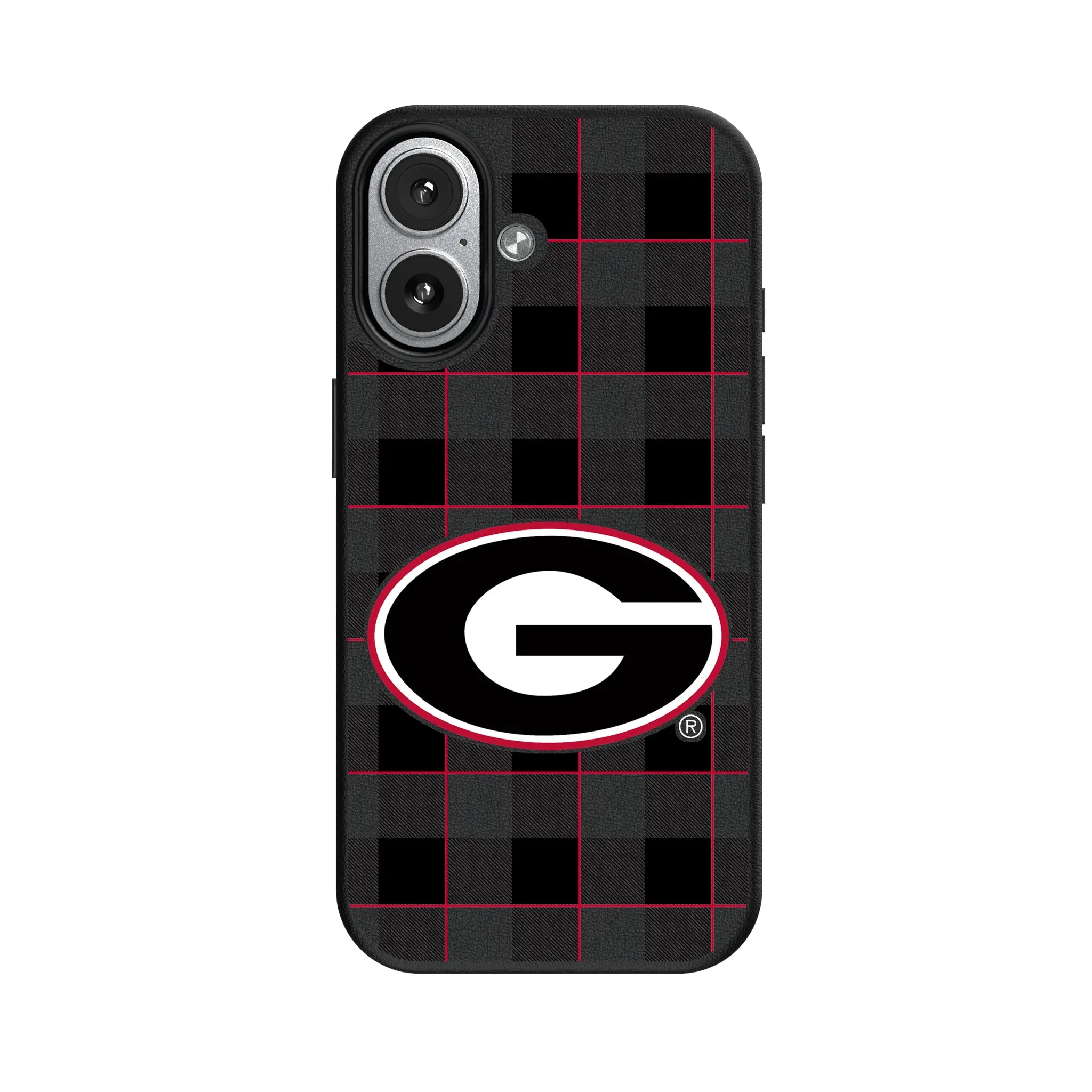 University of Georgia Bulldogs Plaid iPhone MagSafe Compatible Phone Case for Apple iPhone#Device_iPhone 17