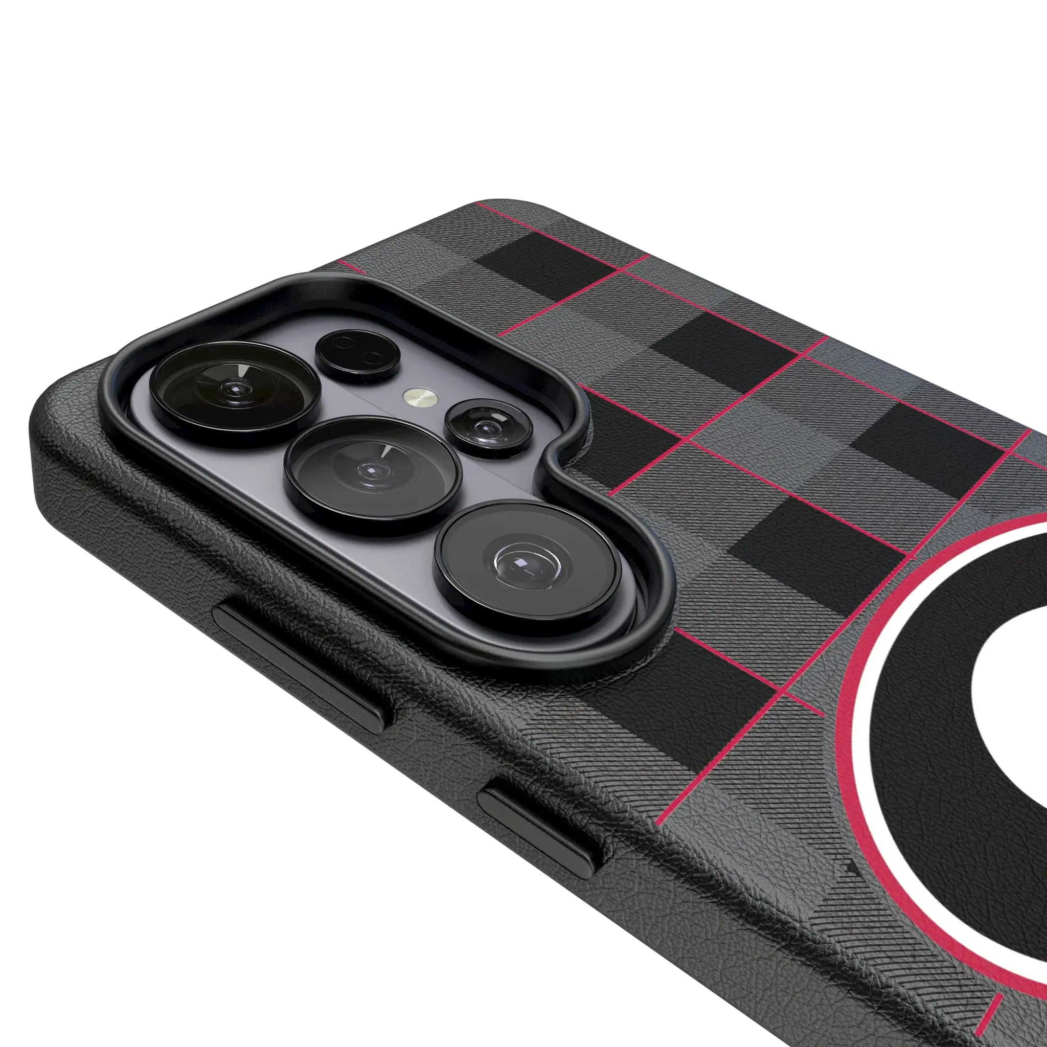 University of Georgia Bulldogs Plaid Galaxy MagSafe Compatible Phone Case for Samsung Galaxy - Detail#Device_Galaxy S26 Ultra