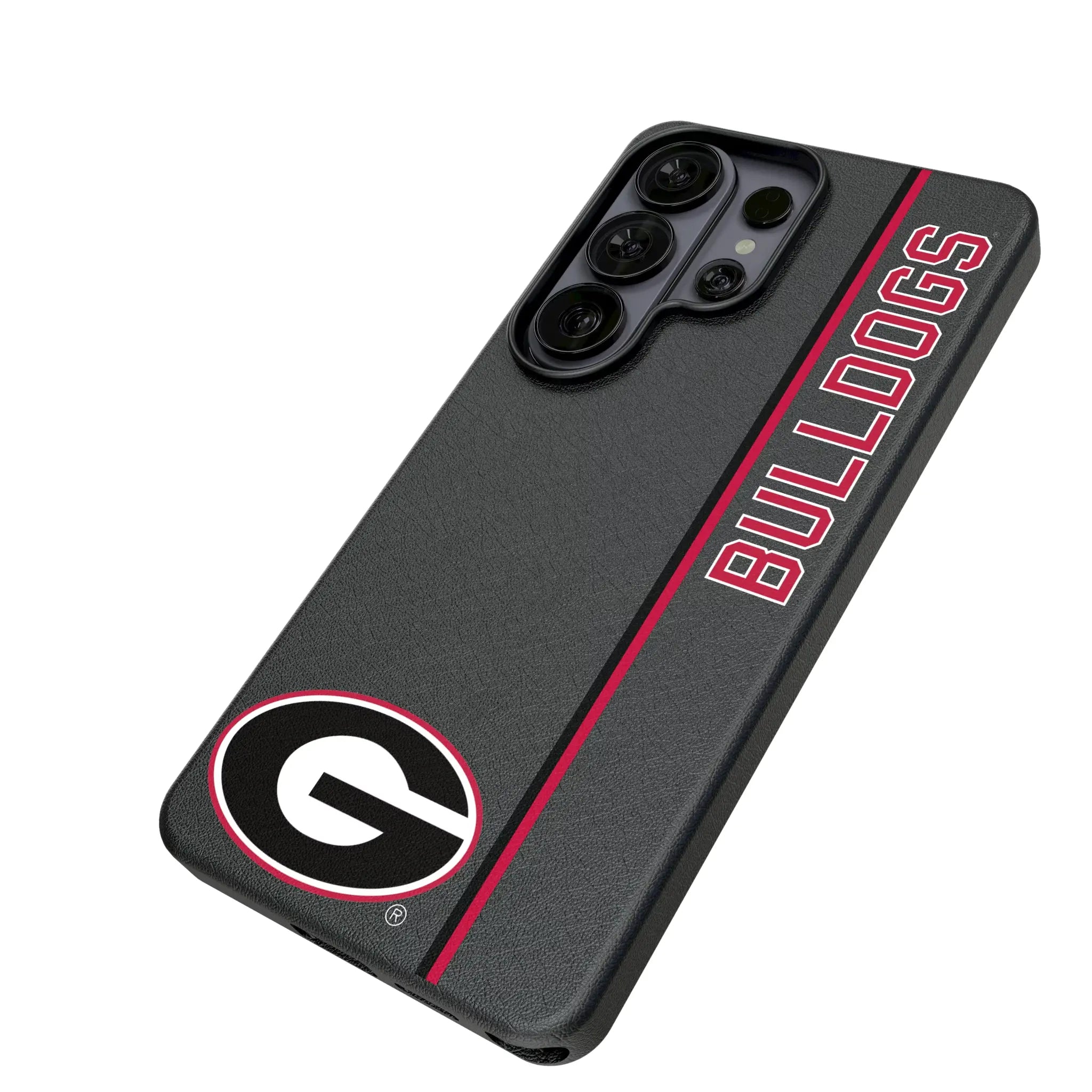 University of Georgia Bulldogs Sidebar Galaxy MagSafe Compatible Phone Case for Samsung Galaxy - Isometric View#Device_Galaxy S26 Ultra