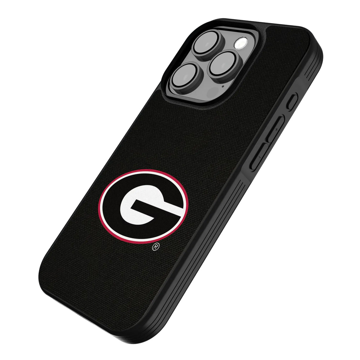 University of Georgia Bulldogs Solid iPhone Bump Phone Case for Apple iPhone - Isometric View