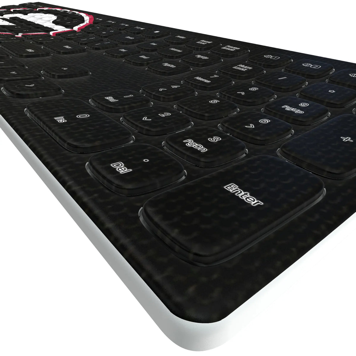 University of Georgia Bulldogs Solid KKB605 Curved Wireless Keyboard - Detail