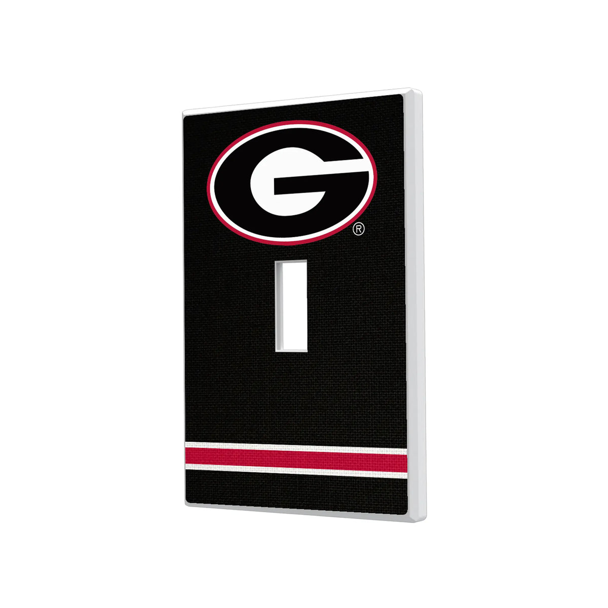 University of Georgia Bulldogs Stripe Hidden-Screw Light Switch Plate#Style_Single Toggle