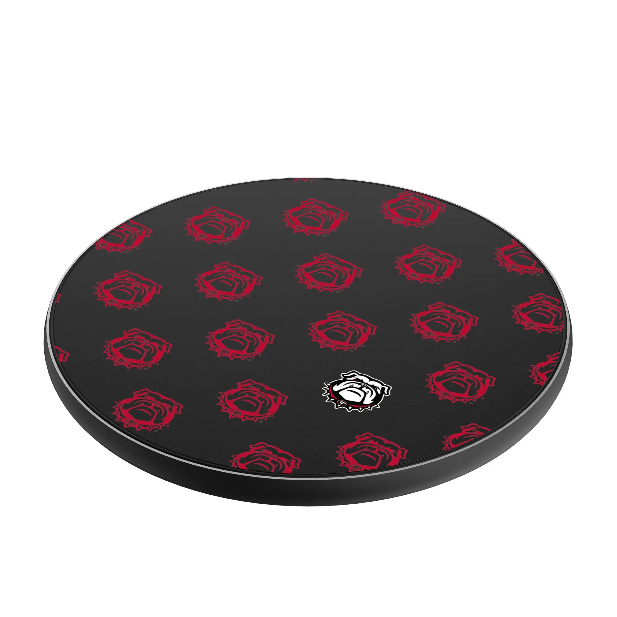 University of Georgia Bulldogs Uga Fashion Pattern 15-Watt Wireless Charger - Isometric View