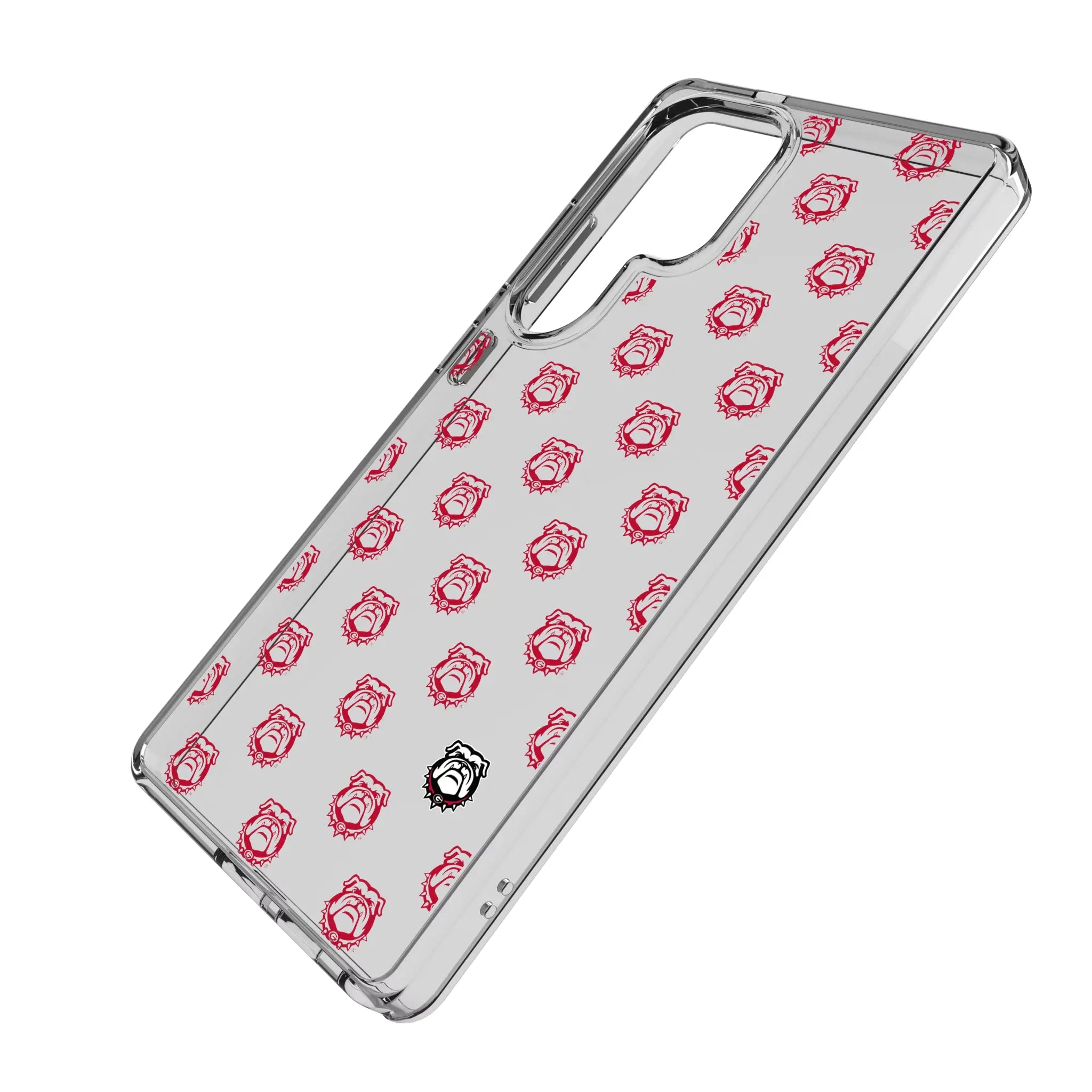 University of Georgia Bulldogs Uga Fashion Pattern Galaxy Clear Phone Case for Samsung Galaxy - Isometric View#Device_Galaxy S25 Ultra
