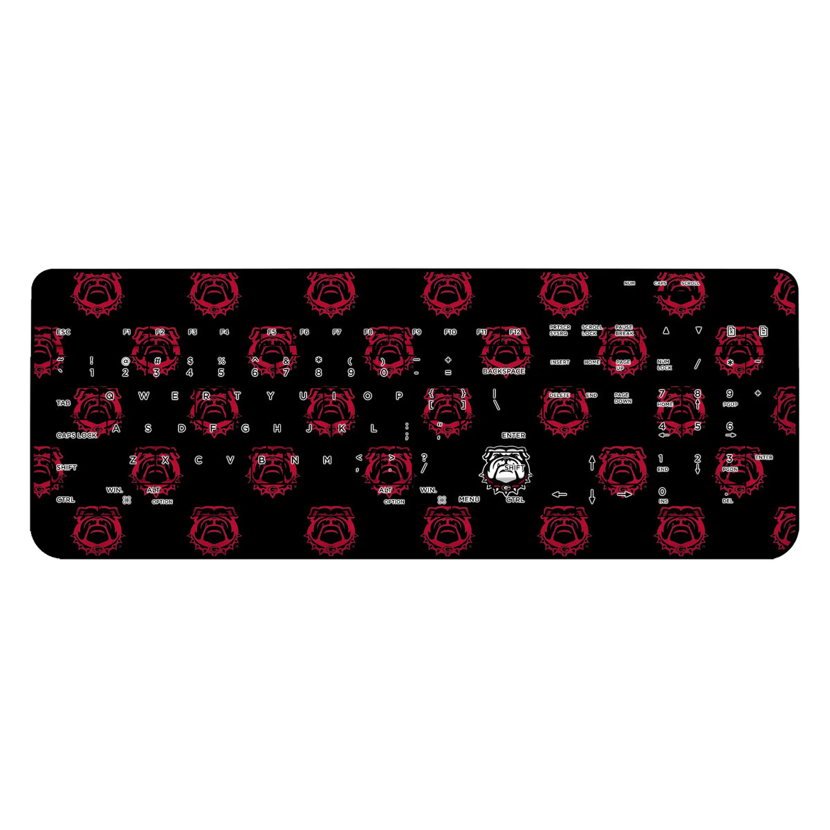 University of Georgia Bulldogs Uga Fashion Pattern Wireless USB Keyboard