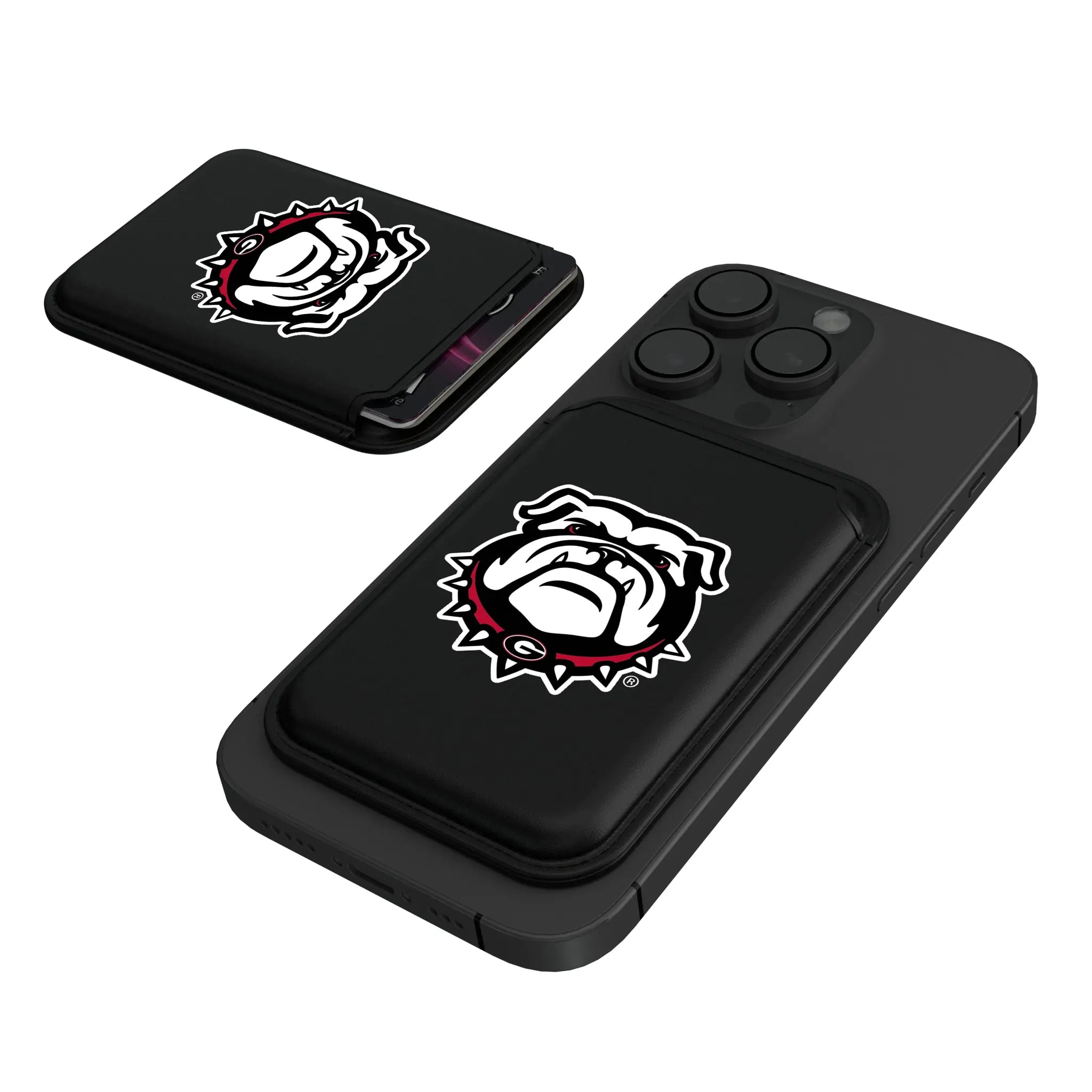 University of Georgia Bulldogs Uga Insignia Black Magnetic Credit Card Wallet