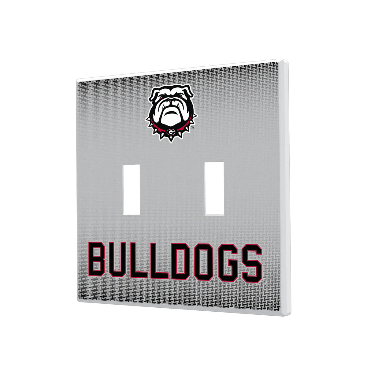 University of Georgia Bulldogs Uga Linen Hidden-Screw Light Switch Plate#Style_Double Toggle