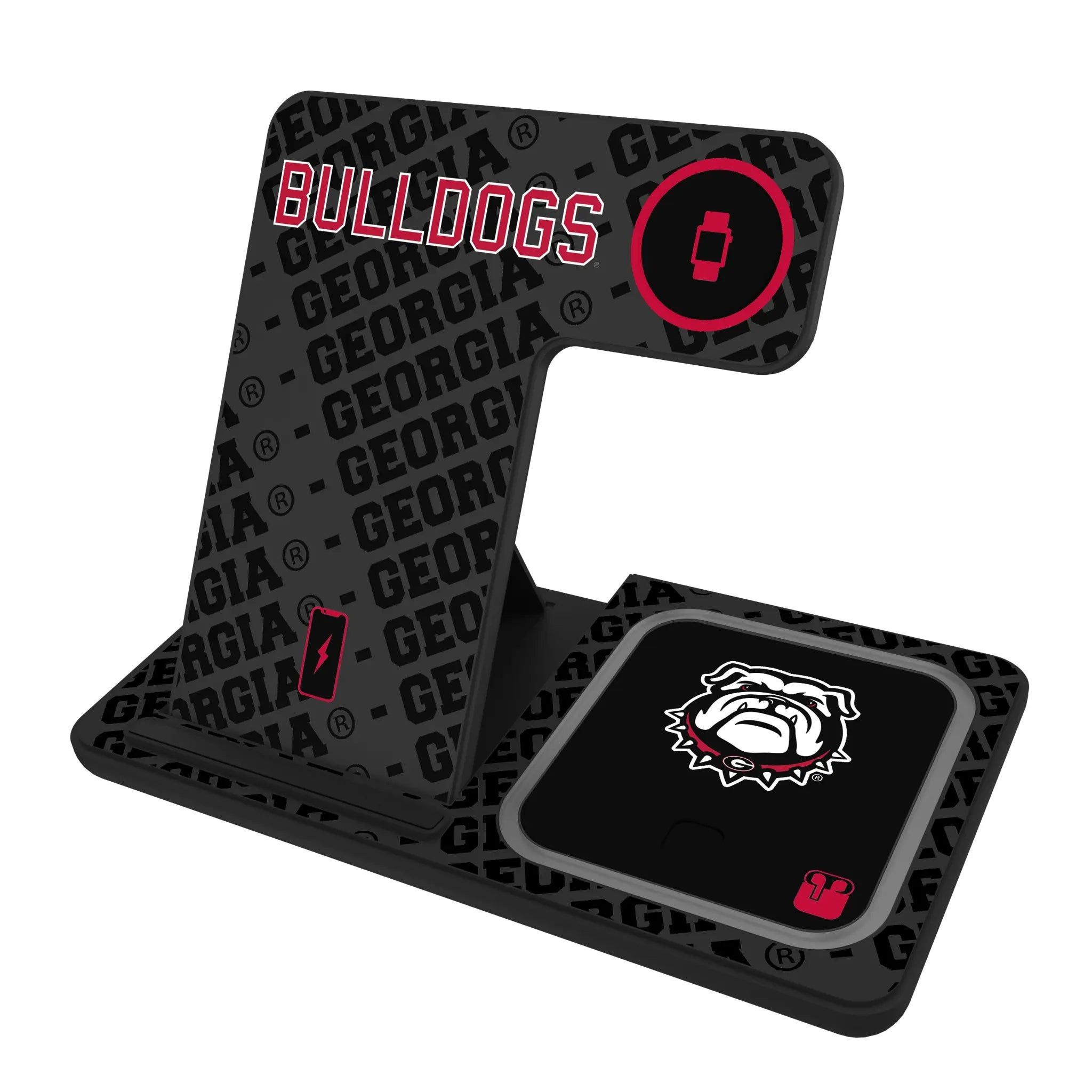 University of Georgia Bulldogs Uga Monocolor Tilt 3 in 1 Charging Station