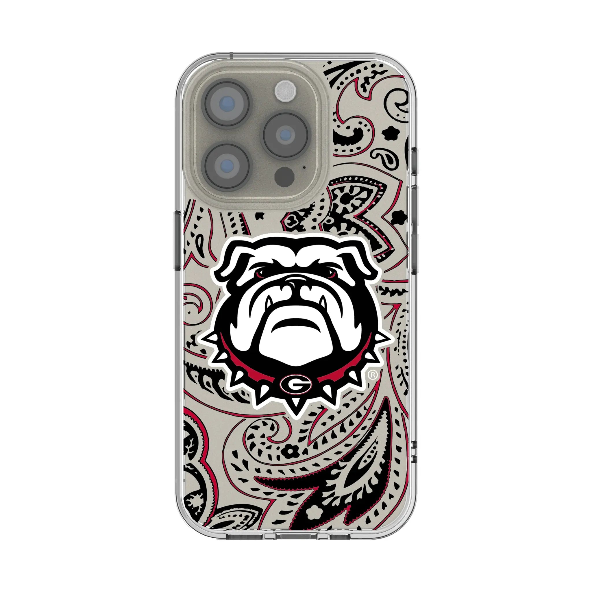 University of Georgia Bulldogs Uga Paisley iPhone Clear Phone Case for Apple iPhone