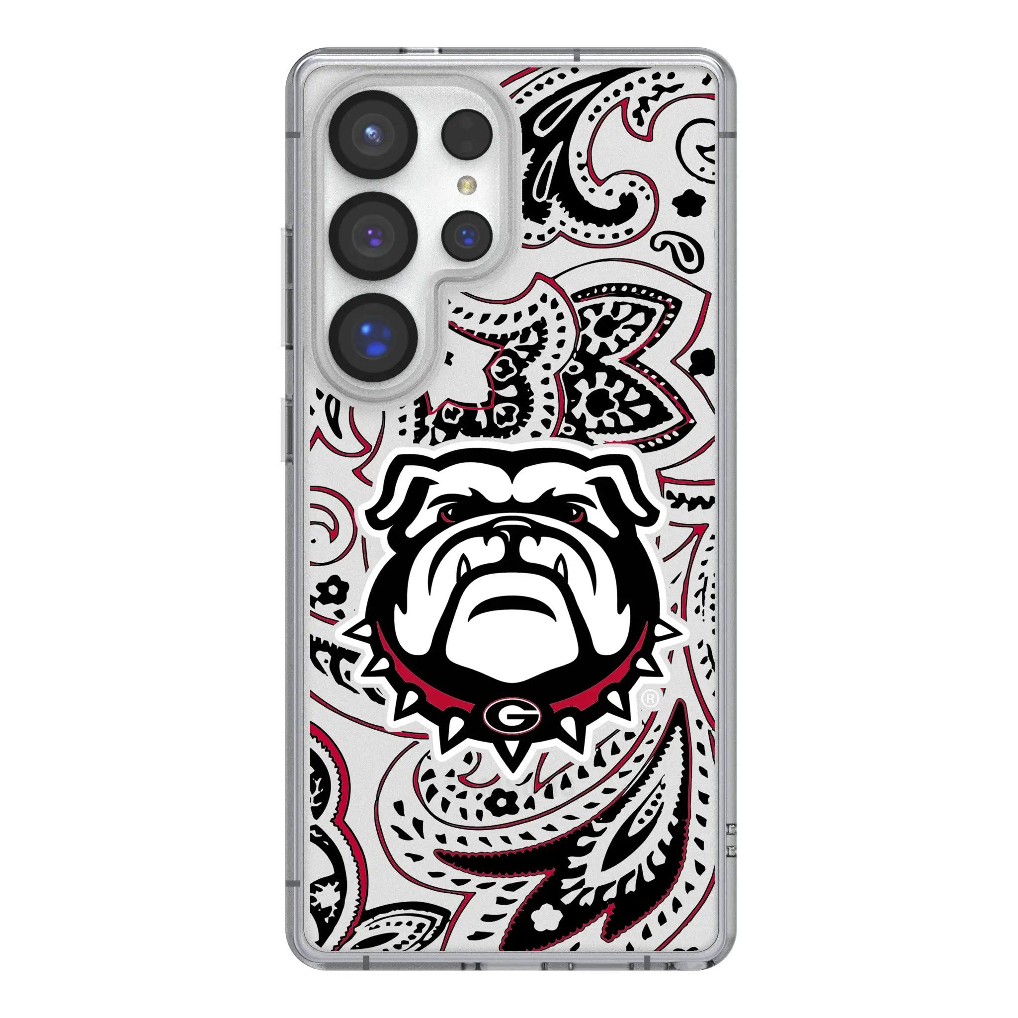 University of Georgia Bulldogs Uga Paisley Galaxy Clear Phone Case for Samsung Galaxy#Device_Galaxy S25 Ultra