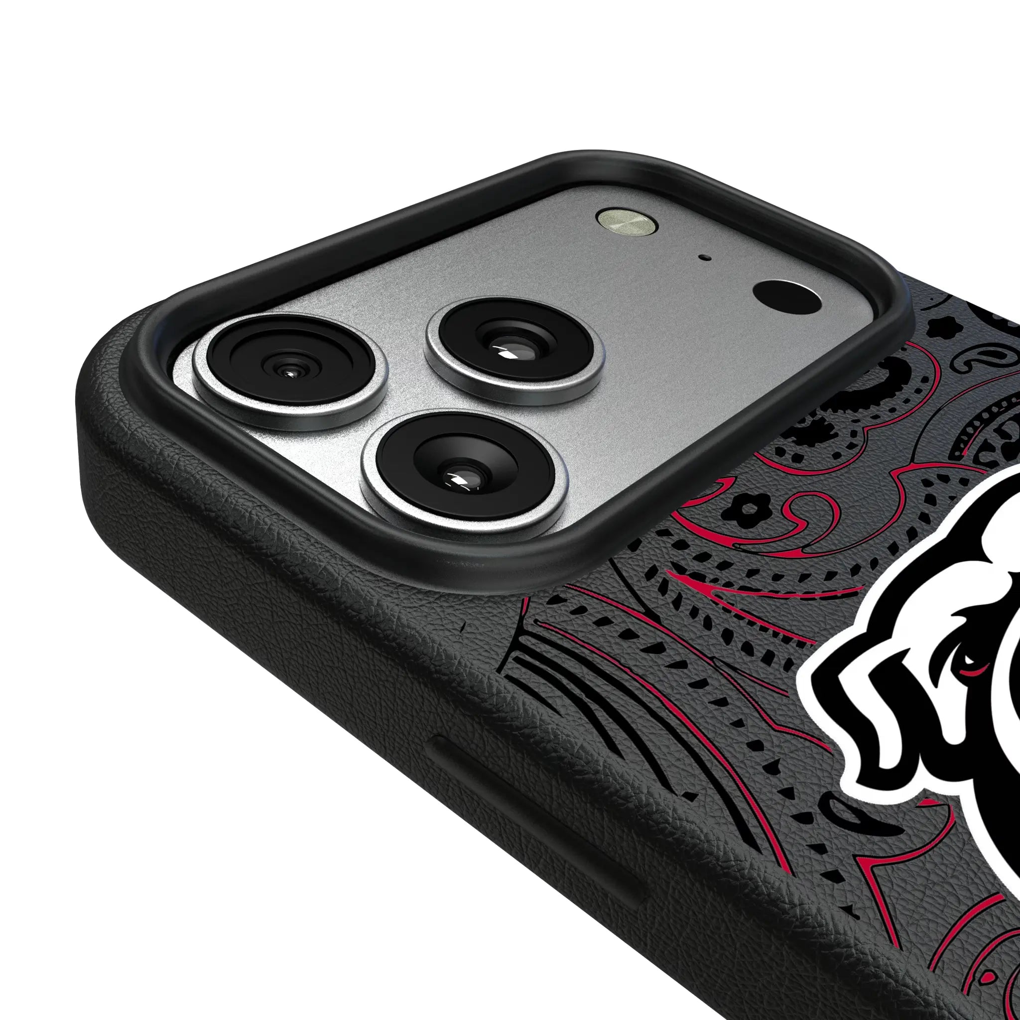 University of Georgia Bulldogs Uga Paisley iPhone MagSafe Compatible Phone Case for Apple iPhone - Detail#Device_iPhone 17 Pro Max