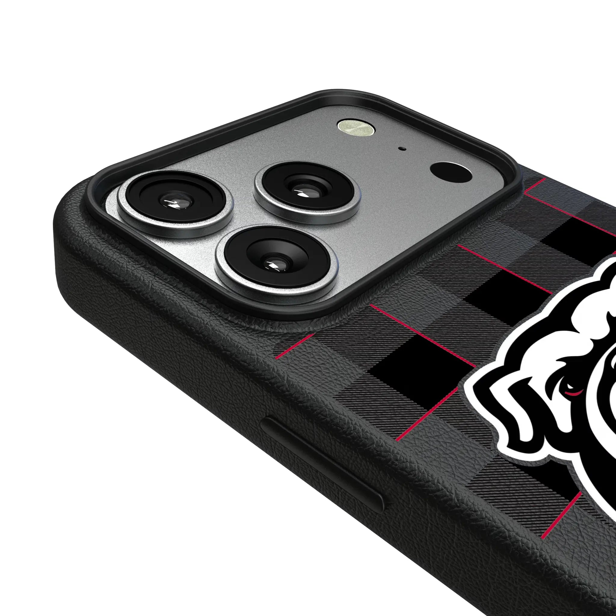University of Georgia Bulldogs Uga Plaid iPhone MagSafe Compatible Phone Case for Apple iPhone - Detail#Device_iPhone 17 Pro