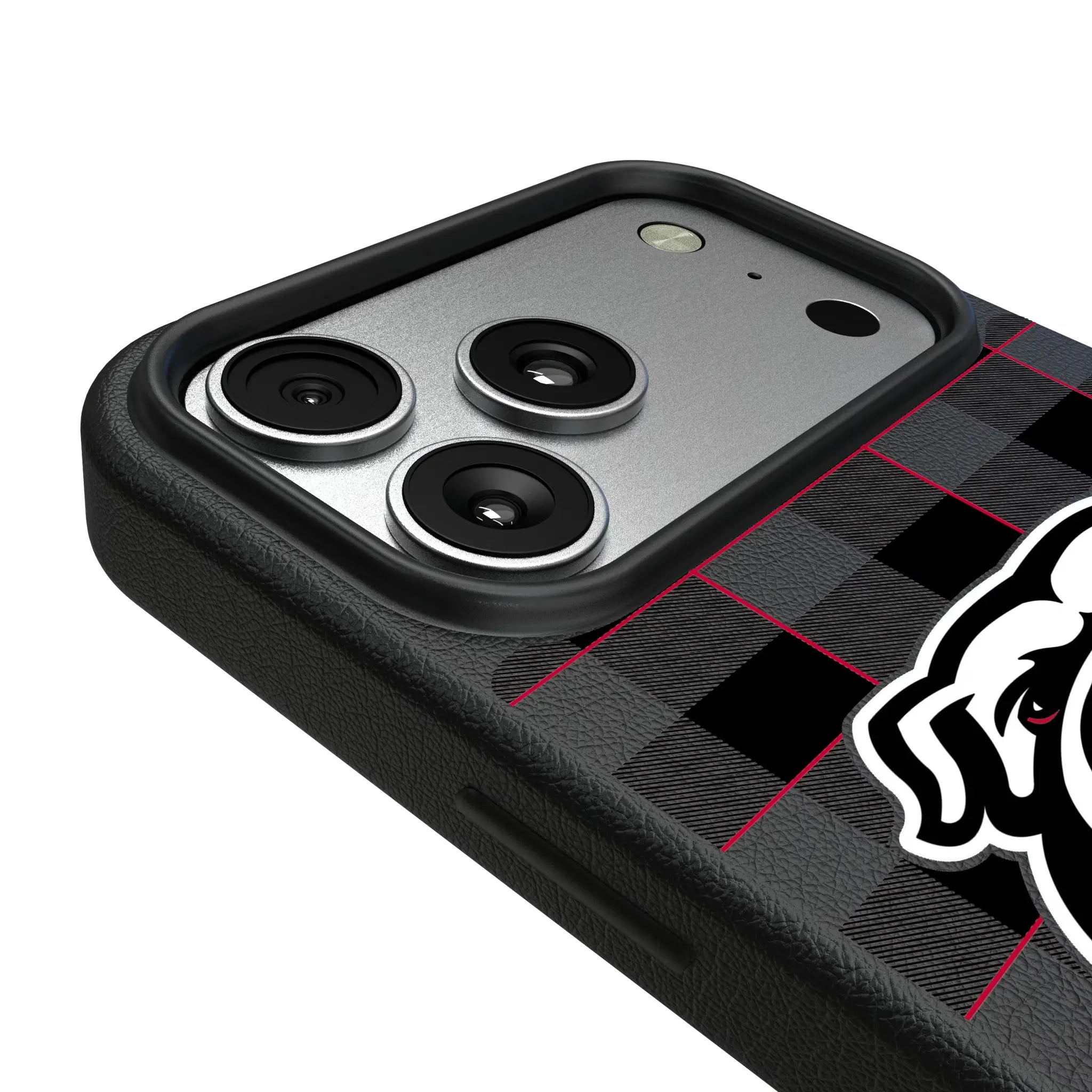 University of Georgia Bulldogs Uga Plaid iPhone MagSafe Compatible Phone Case for Apple iPhone - Detail#Device_iPhone 17 Pro Max