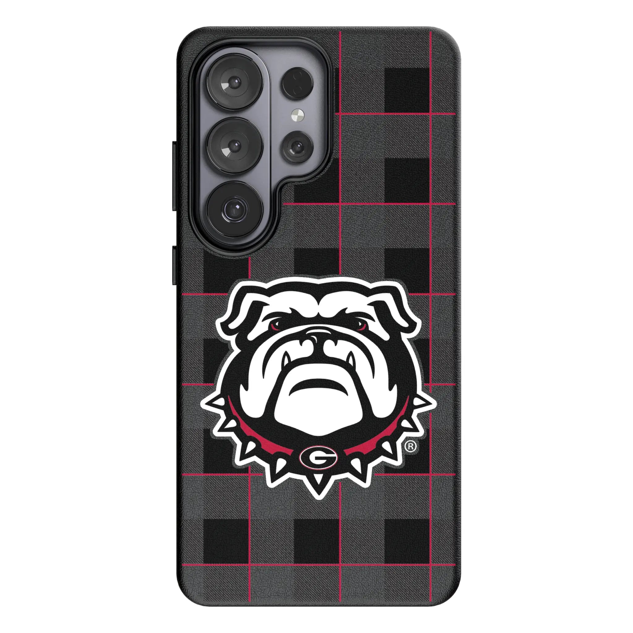 University of Georgia Bulldogs Uga Plaid Galaxy MagSafe Compatible Phone Case for Samsung Galaxy#Device_Galaxy S26 Ultra