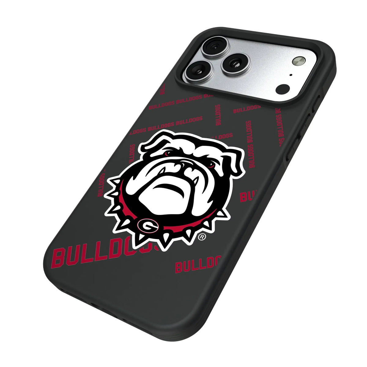 University of Georgia Bulldogs Uga Quadtile iPhone Bump Phone Case for Apple iPhone - Isometric View#Device_iPhone 17 Pro Max