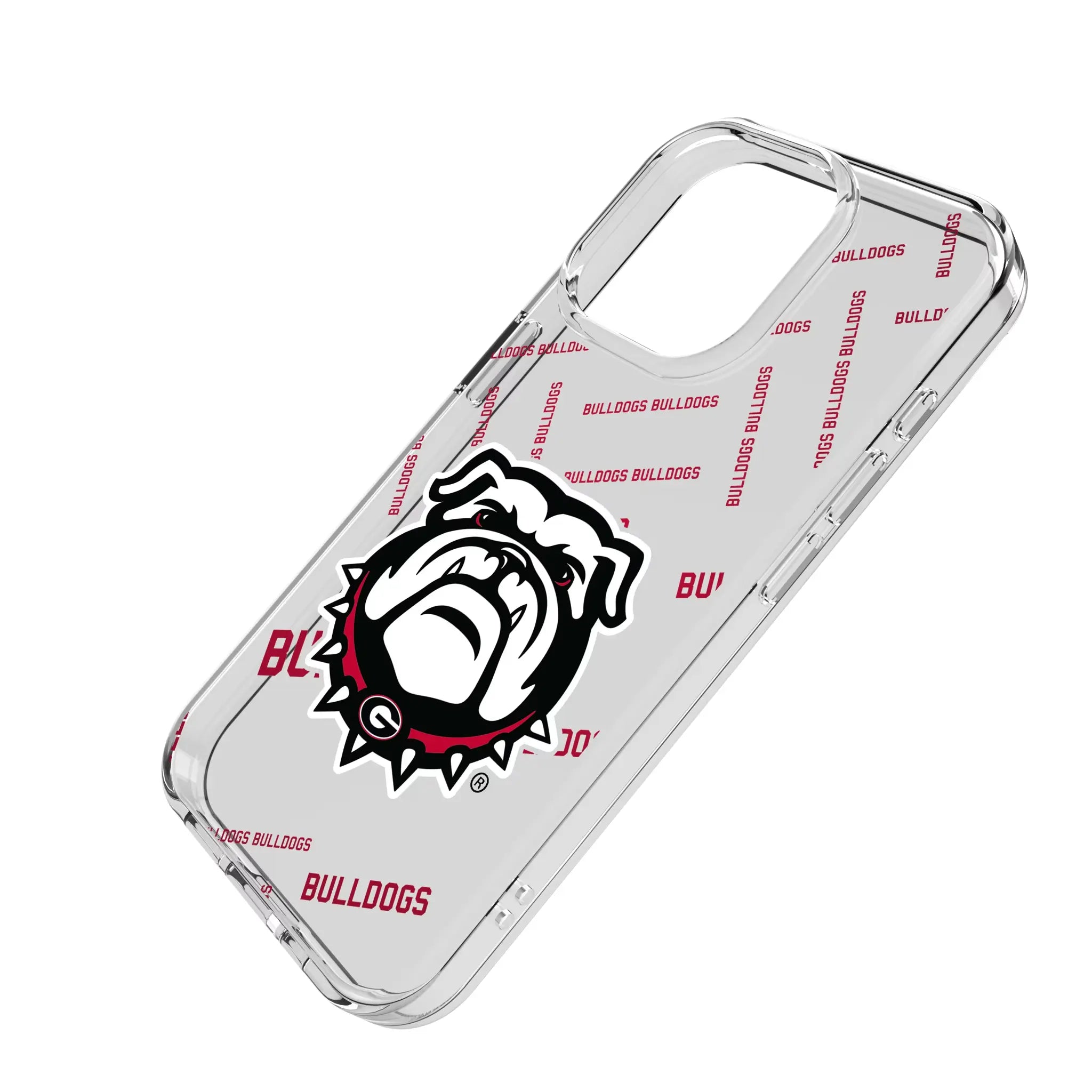 University of Georgia Bulldogs Uga Quadtile iPhone Clear Phone Case for Apple iPhone - Isometric View