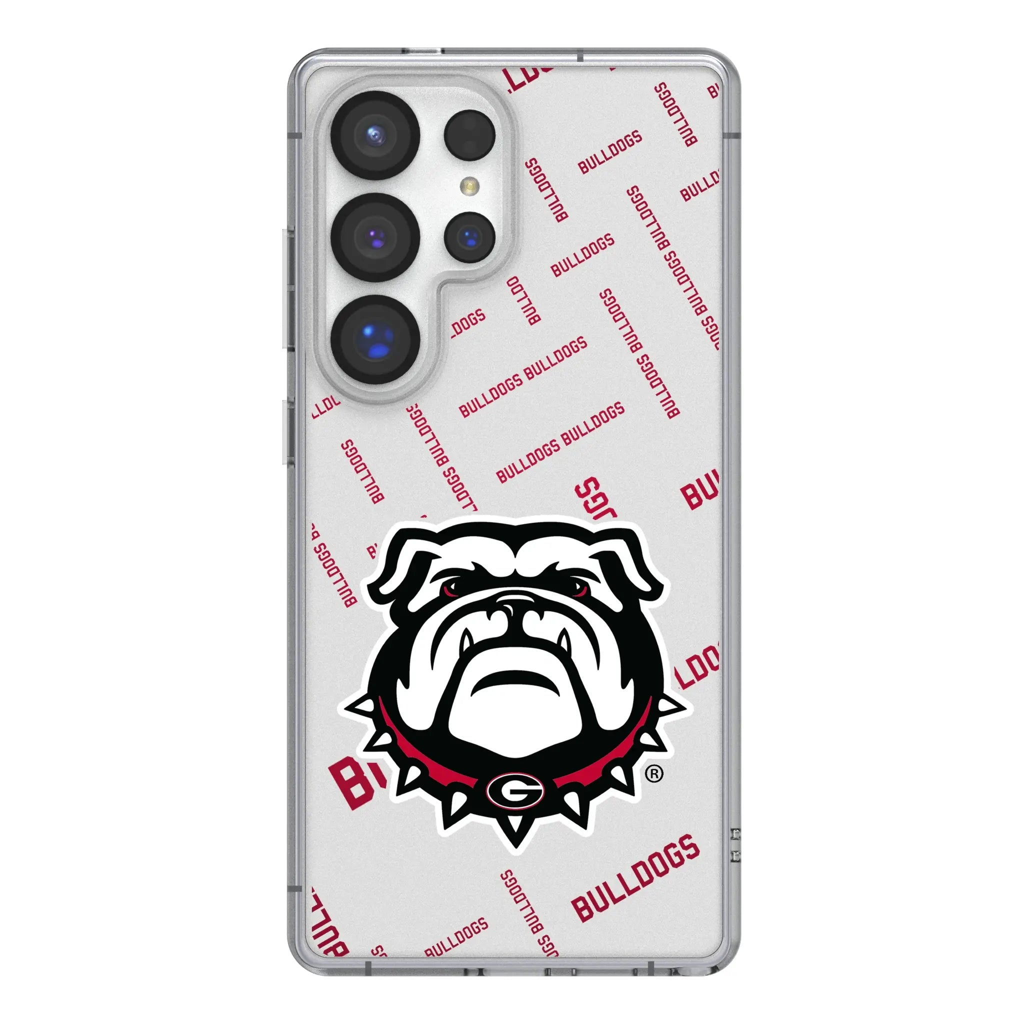 University of Georgia Bulldogs Uga Quadtile Galaxy Clear Phone Case for Samsung Galaxy#Device_Galaxy S25 Ultra